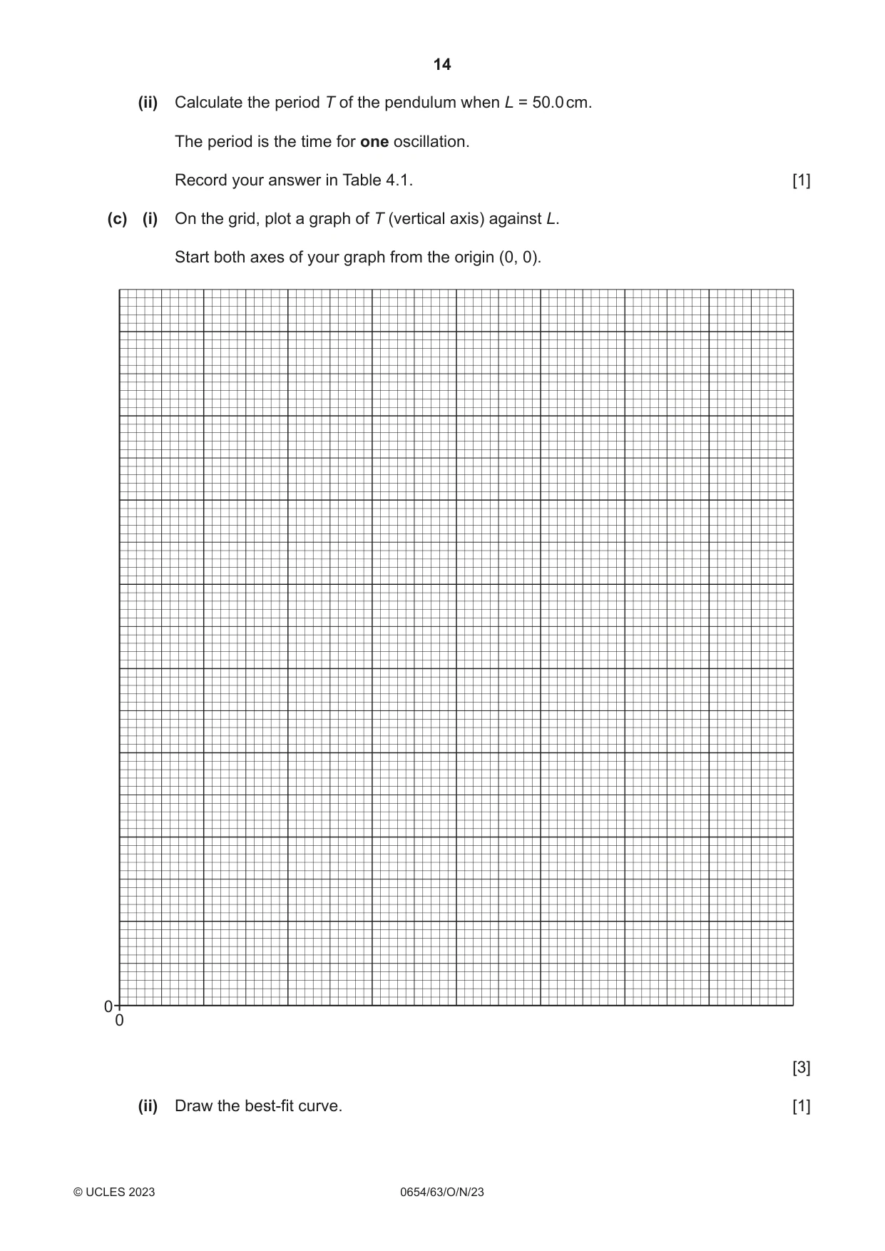 Cambridge IGCSE Sciences - Co-ordinated (Double) 0654 2023 Oct/Nov Paper 6 · Variant 3 question paper, page 14 of 20