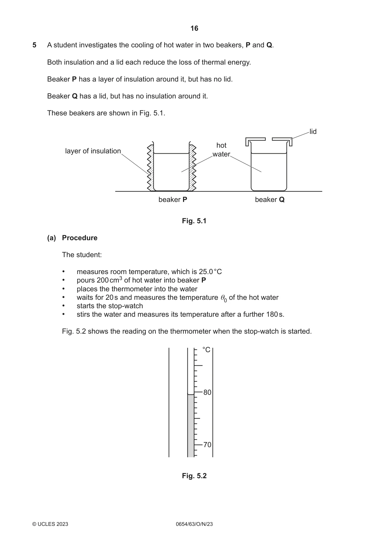 Cambridge IGCSE Sciences - Co-ordinated (Double) 0654 2023 Oct/Nov Paper 6 · Variant 3 question paper, page 16 of 20