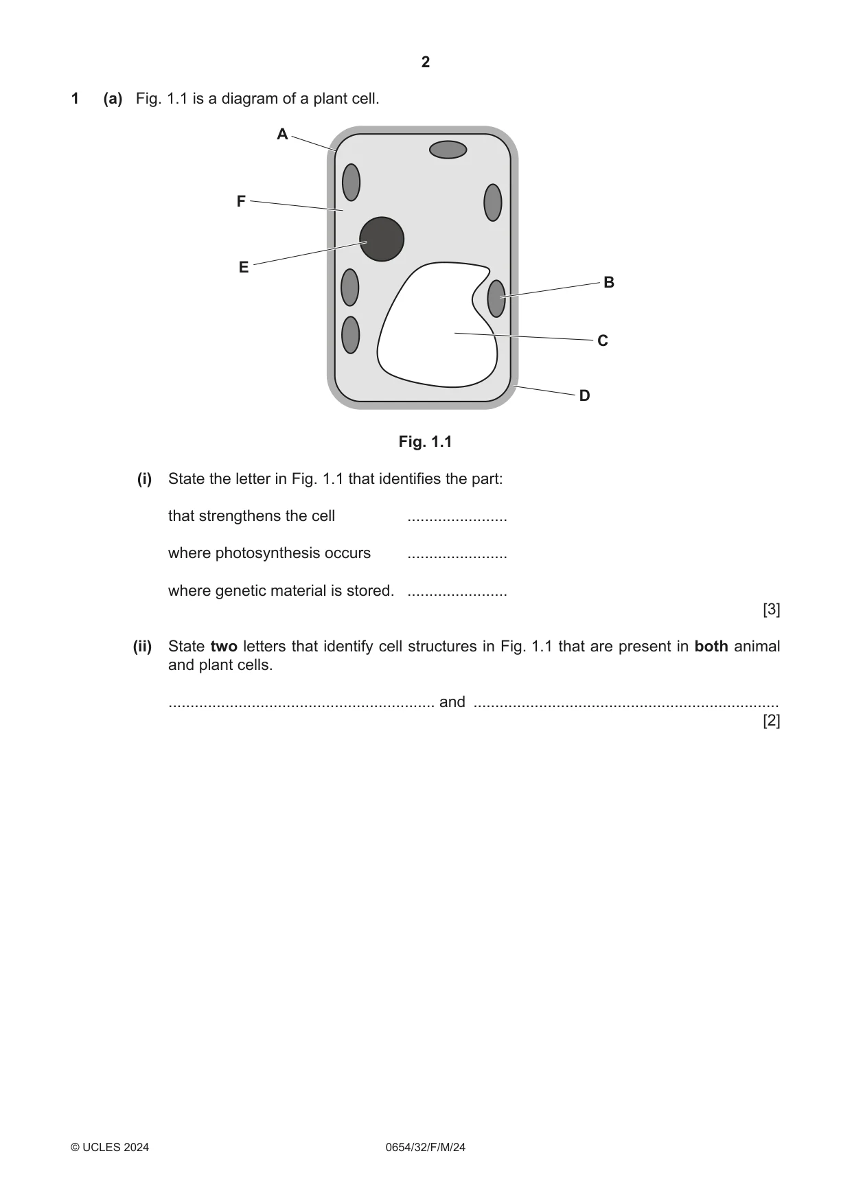 Cambridge IGCSE Sciences - Co-ordinated (Double) 0654 2024 Feb/March Paper 3 · Variant 2 question paper, page 2 of 28