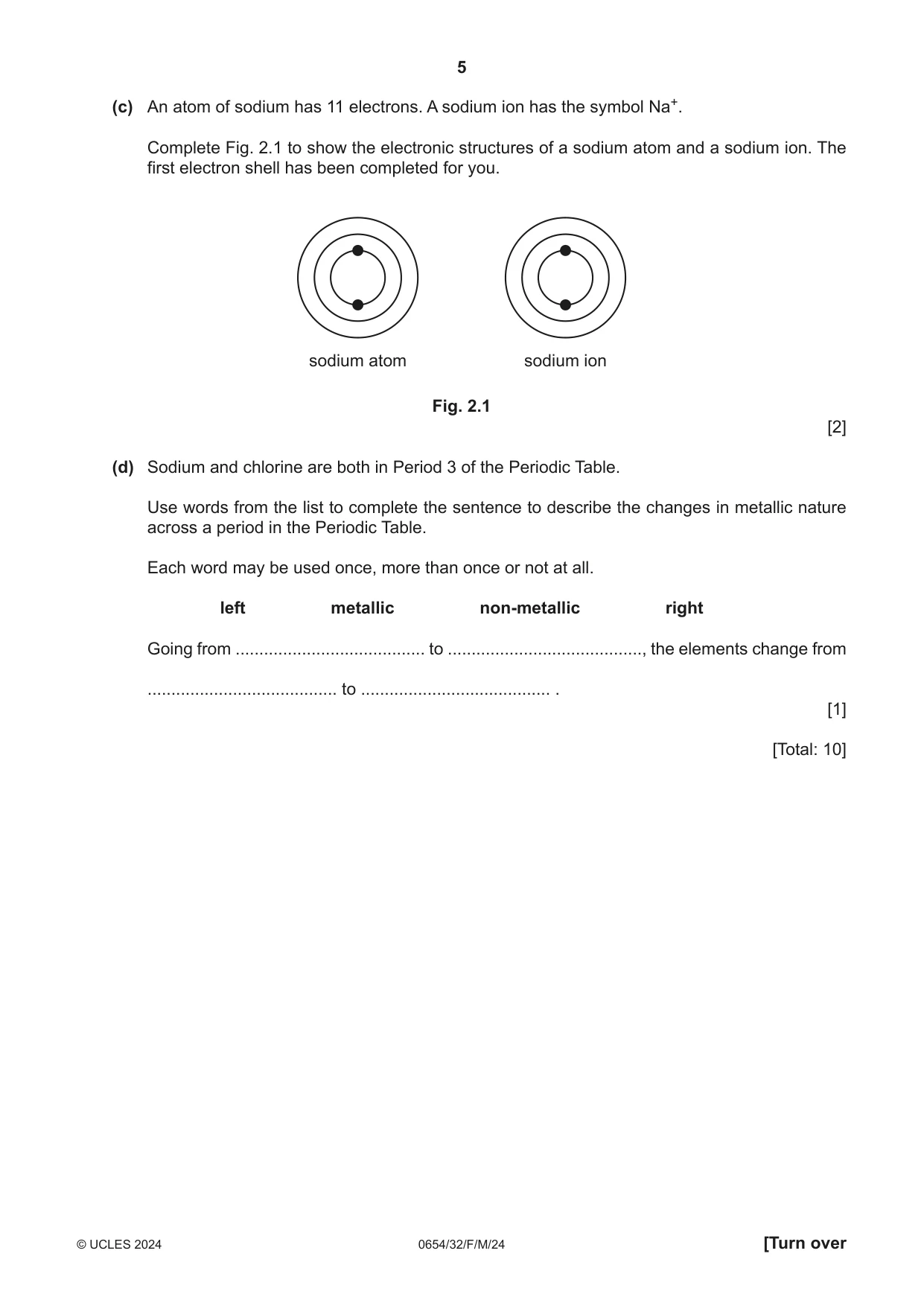 Cambridge IGCSE Sciences - Co-ordinated (Double) 0654 2024 Feb/March Paper 3 · Variant 2 question paper, page 5 of 28