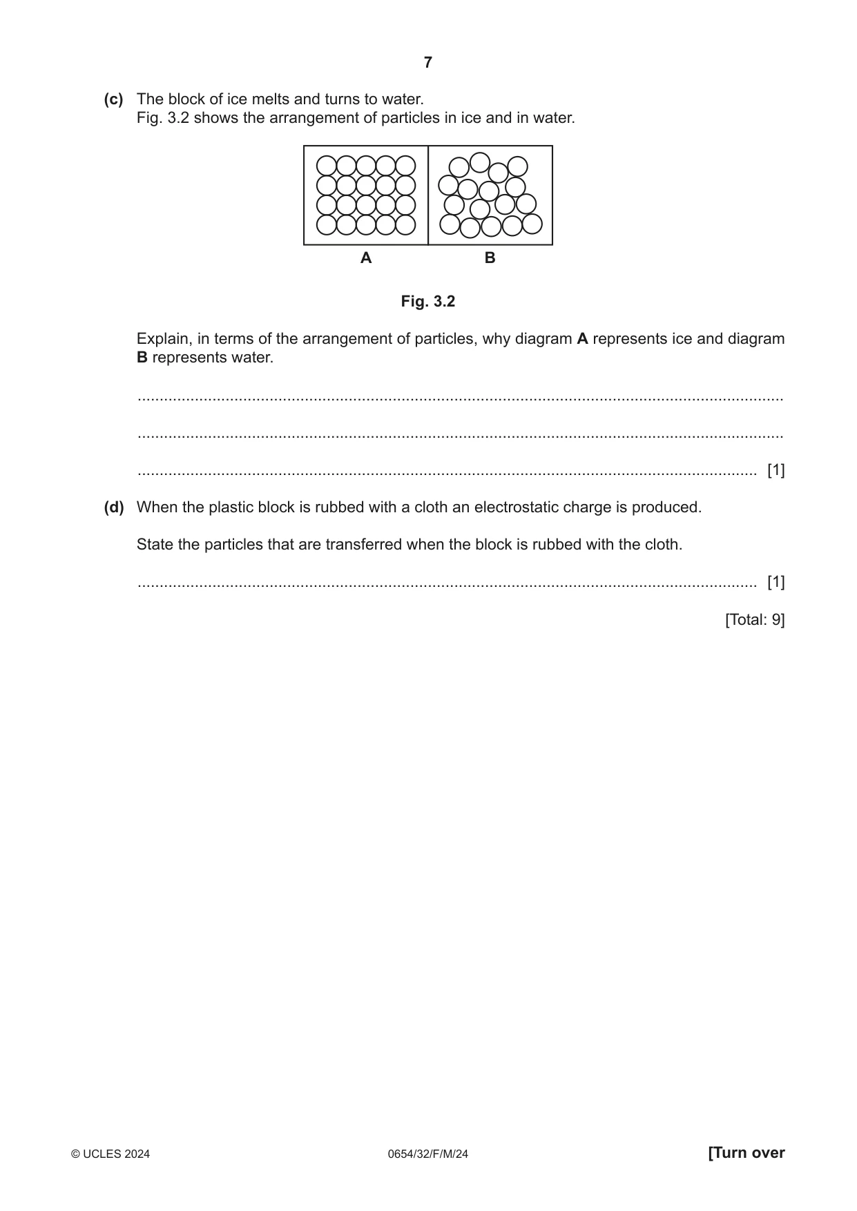 Cambridge IGCSE Sciences - Co-ordinated (Double) 0654 2024 Feb/March Paper 3 · Variant 2 question paper, page 7 of 28