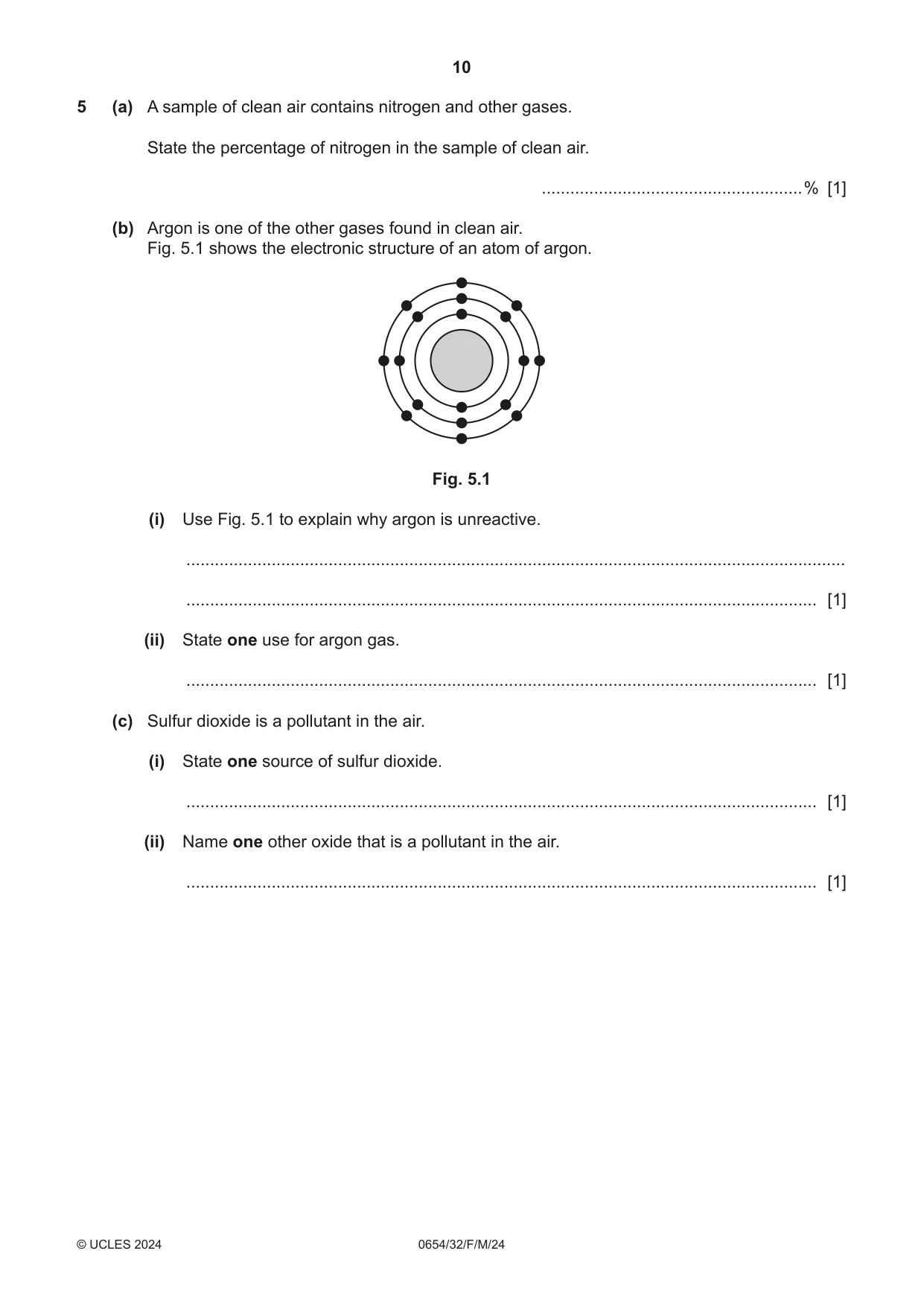 Cambridge IGCSE Sciences - Co-ordinated (Double) 0654 2024 Feb/March Paper 3 · Variant 2 question paper, page 10 of 28