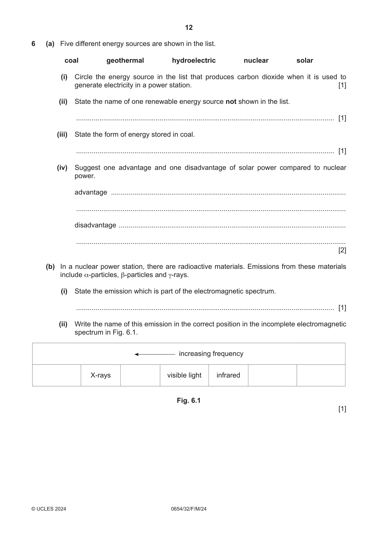 Cambridge IGCSE Sciences - Co-ordinated (Double) 0654 2024 Feb/March Paper 3 · Variant 2 question paper, page 12 of 28