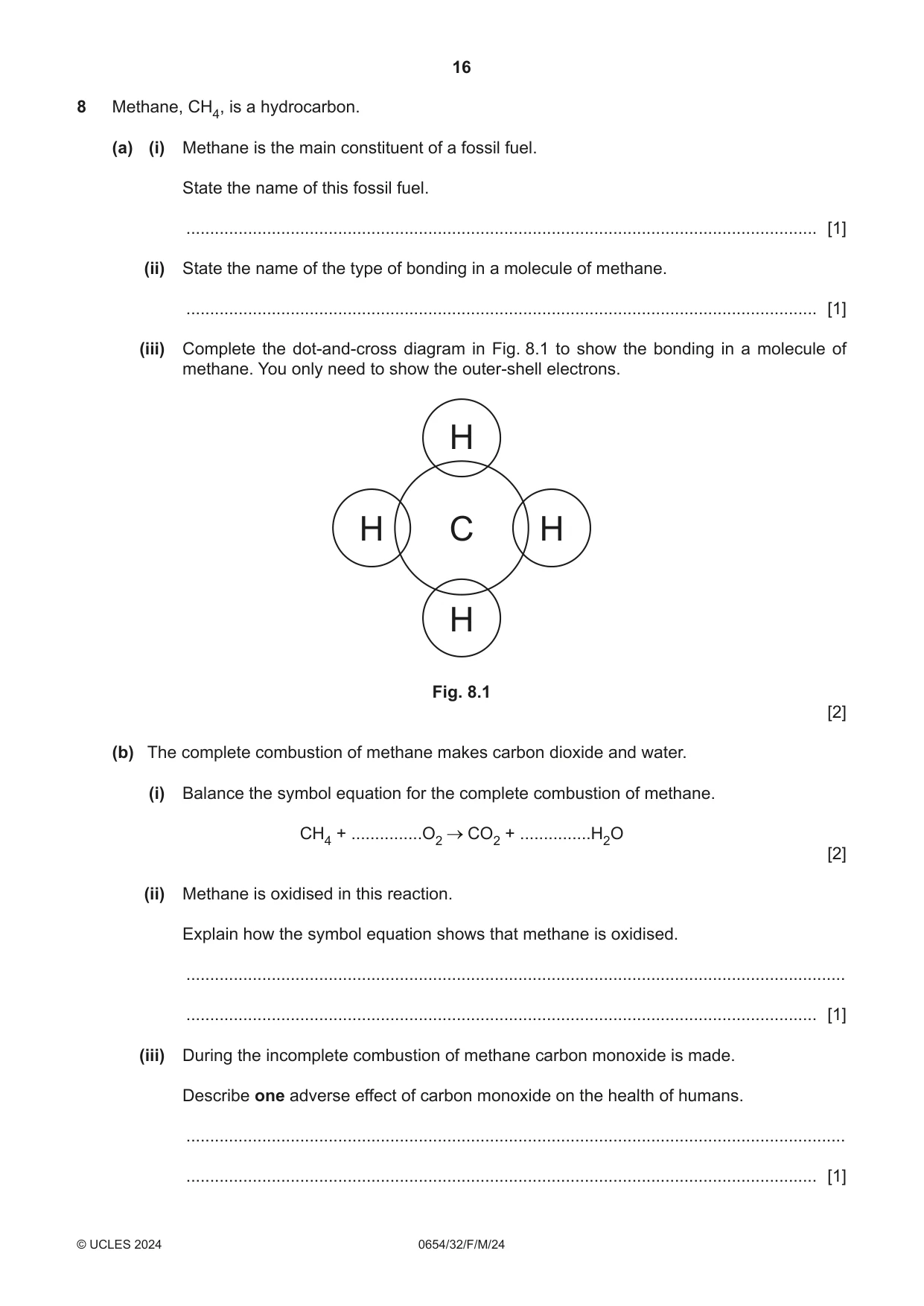 Cambridge IGCSE Sciences - Co-ordinated (Double) 0654 2024 Feb/March Paper 3 · Variant 2 question paper, page 16 of 28