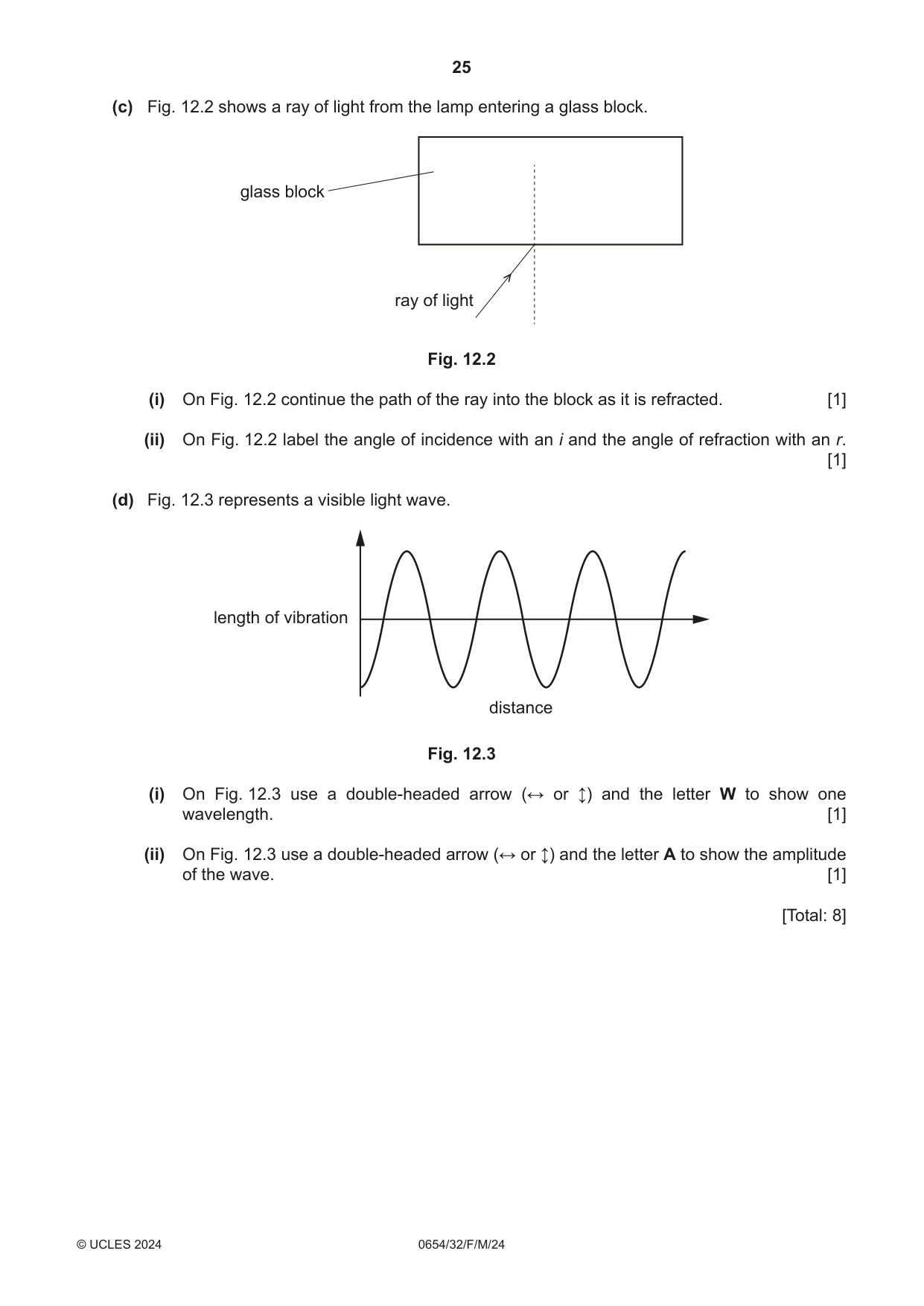 Cambridge IGCSE Sciences - Co-ordinated (Double) 0654 2024 Feb/March Paper 3 · Variant 2 question paper, page 25 of 28
