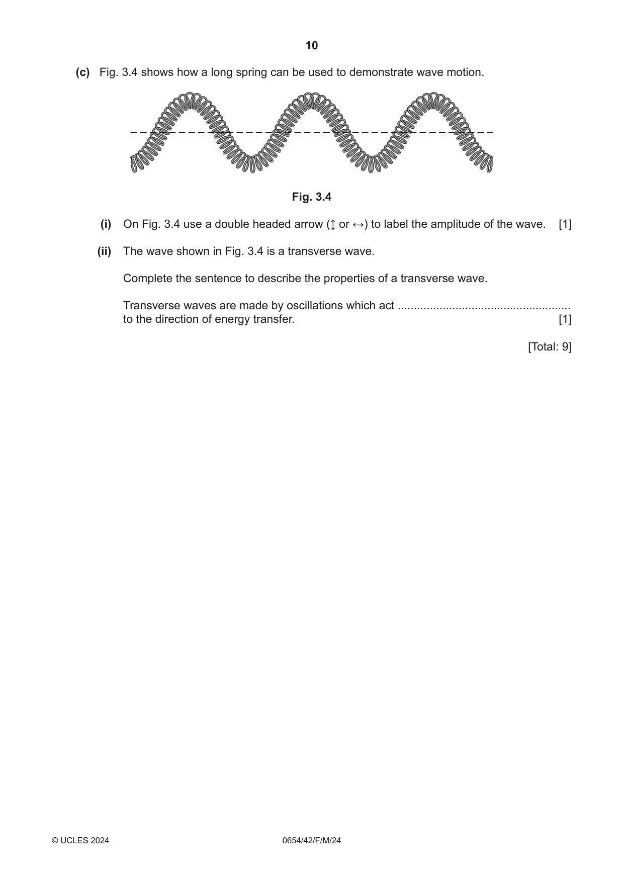 Cambridge IGCSE Sciences - Co-ordinated (Double) 0654 2024 Feb/March Paper 4 · Variant 2 question paper, page 10 of 32