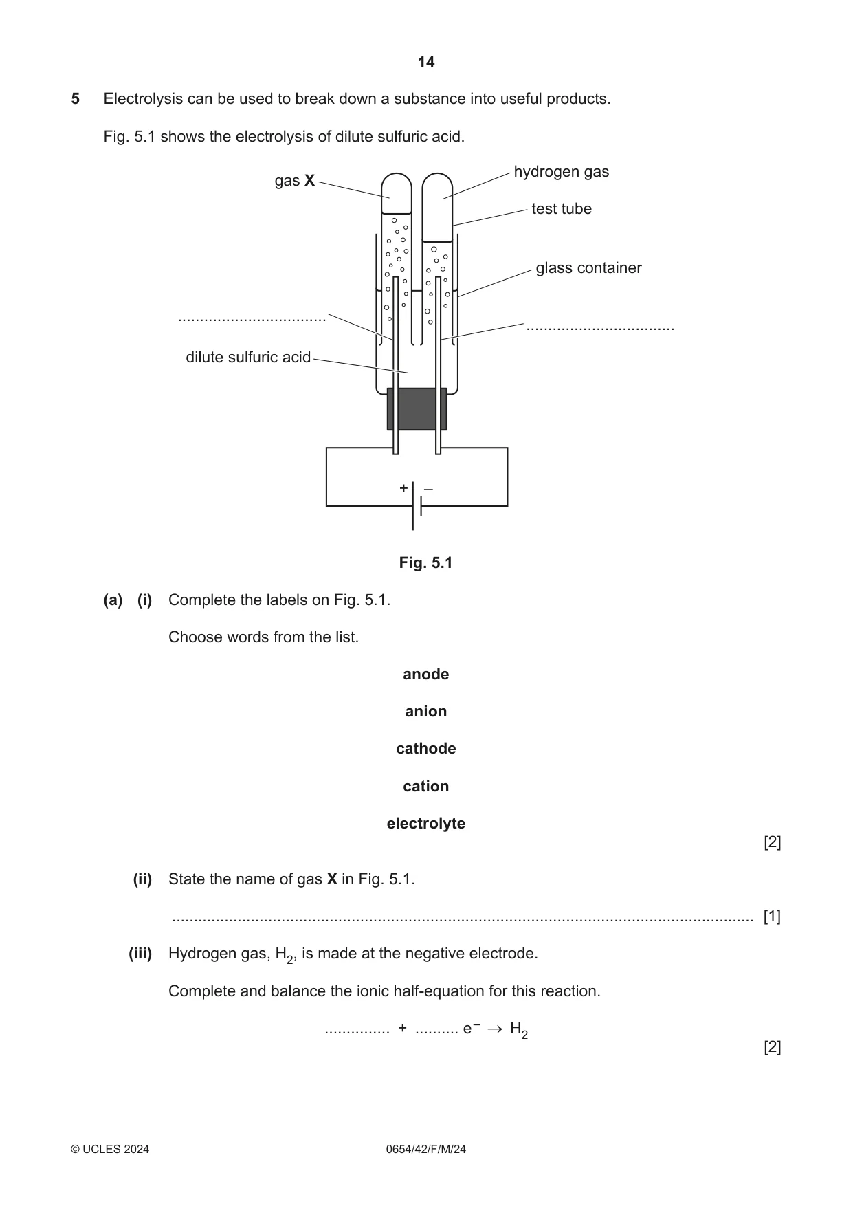 Cambridge IGCSE Sciences - Co-ordinated (Double) 0654 2024 Feb/March Paper 4 · Variant 2 question paper, page 14 of 32