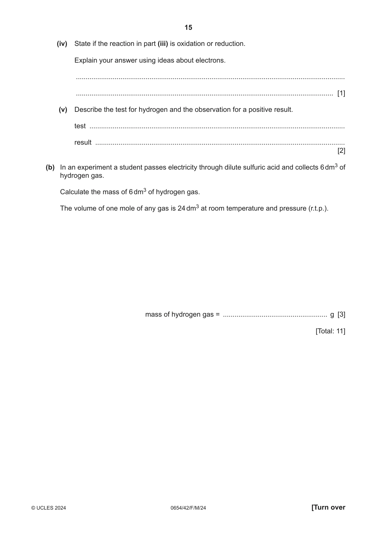 Cambridge IGCSE Sciences - Co-ordinated (Double) 0654 2024 Feb/March Paper 4 · Variant 2 question paper, page 15 of 32