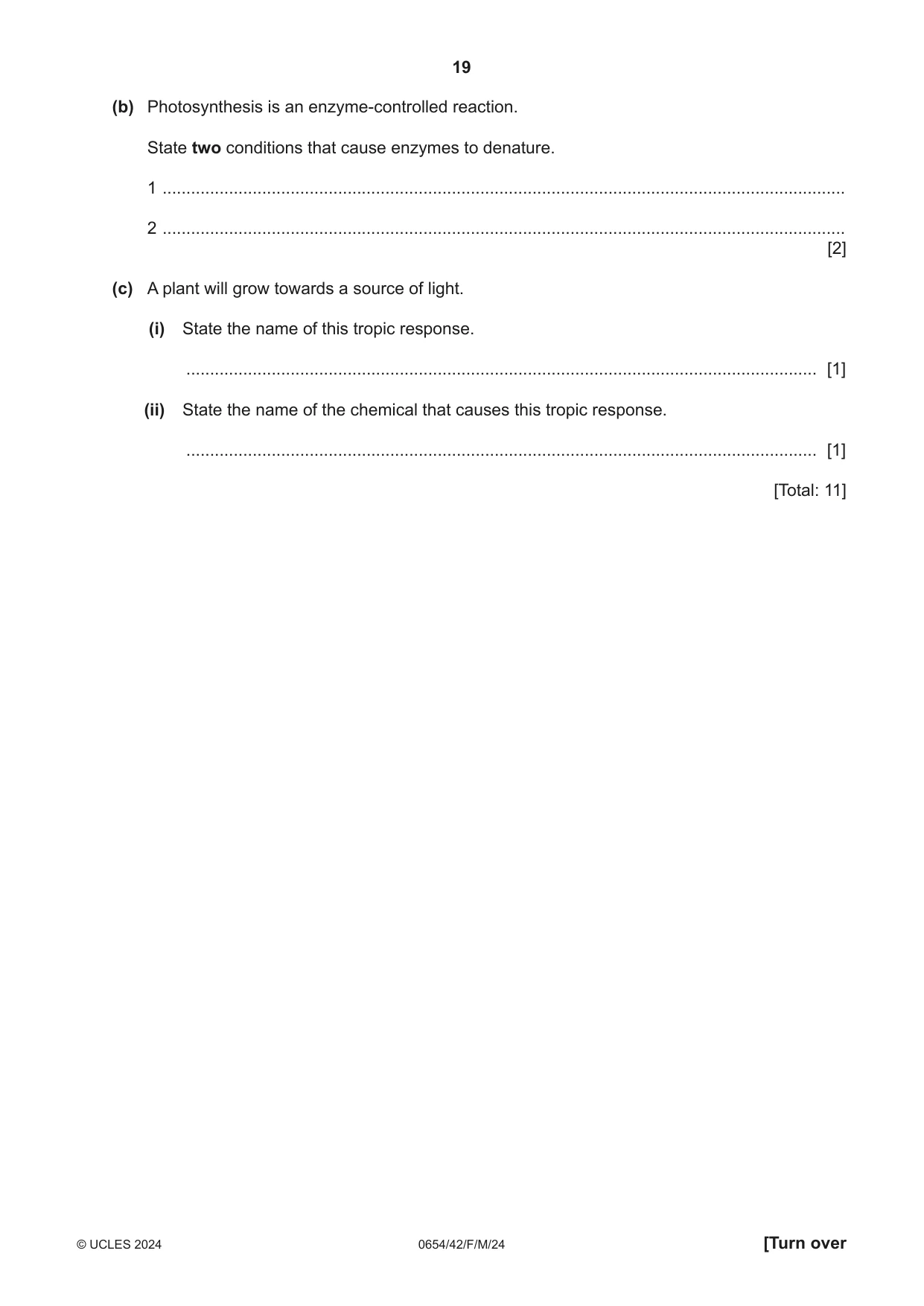 Cambridge IGCSE Sciences - Co-ordinated (Double) 0654 2024 Feb/March Paper 4 · Variant 2 question paper, page 19 of 32