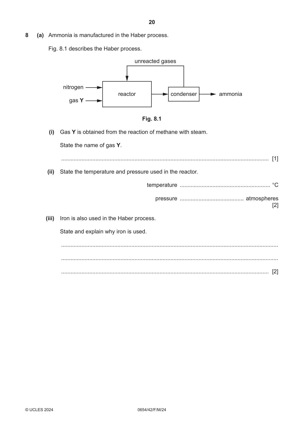 Cambridge IGCSE Sciences - Co-ordinated (Double) 0654 2024 Feb/March Paper 4 · Variant 2 question paper, page 20 of 32