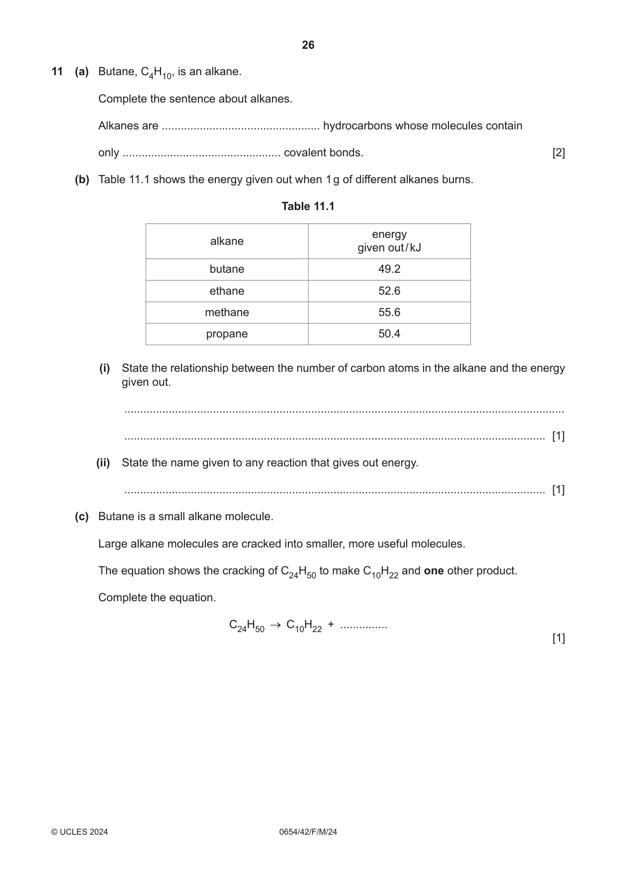 Cambridge IGCSE Sciences - Co-ordinated (Double) 0654 2024 Feb/March Paper 4 · Variant 2 question paper, page 26 of 32