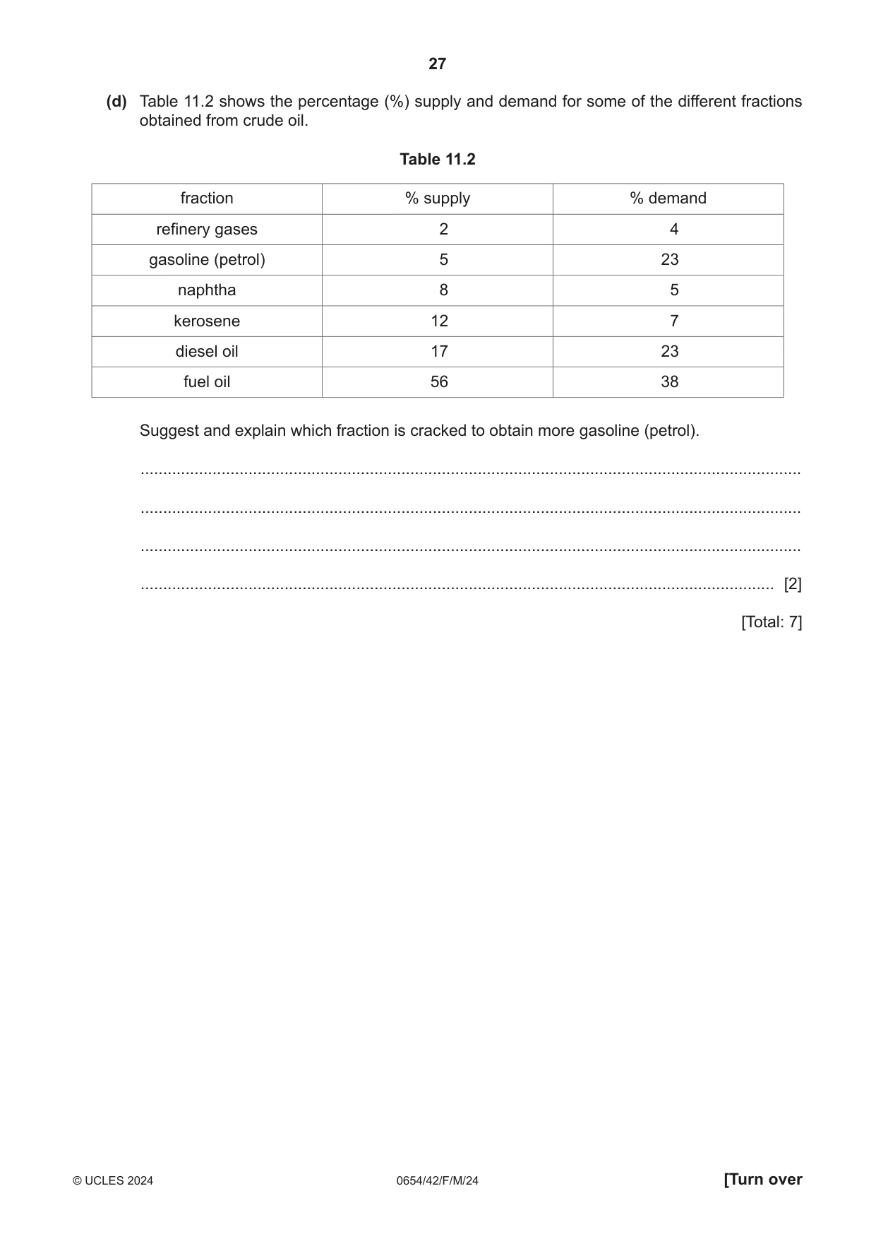 Cambridge IGCSE Sciences - Co-ordinated (Double) 0654 2024 Feb/March Paper 4 · Variant 2 question paper, page 27 of 32