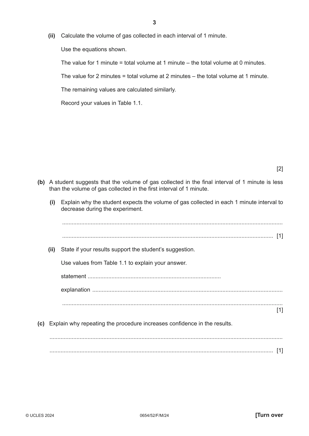 Cambridge IGCSE Sciences - Co-ordinated (Double) 0654 2024 Feb/March Paper 5 · Variant 2 question paper, page 3 of 20