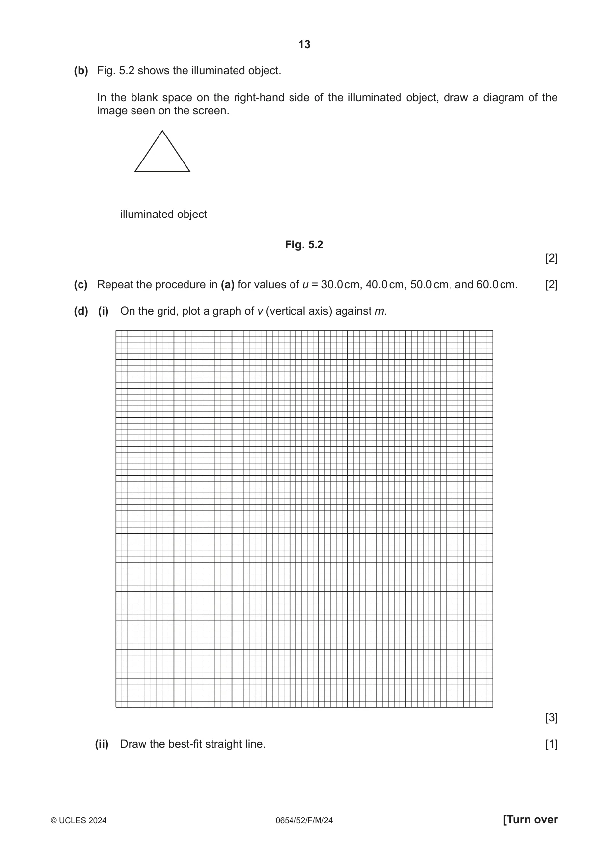 Cambridge IGCSE Sciences - Co-ordinated (Double) 0654 2024 Feb/March Paper 5 · Variant 2 question paper, page 13 of 20
