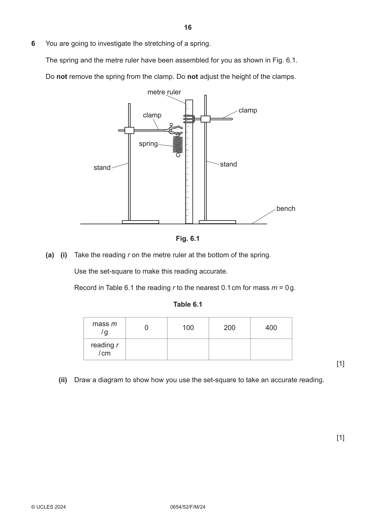 Cambridge IGCSE Sciences - Co-ordinated (Double) 0654 2024 Feb/March Paper 5 · Variant 2 question paper, page 16 of 20