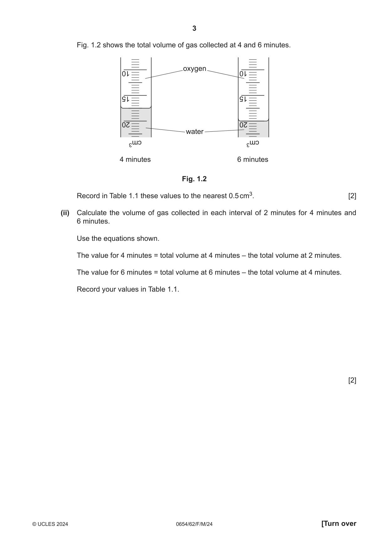 Cambridge IGCSE Sciences - Co-ordinated (Double) 0654 2024 Feb/March Paper 6 · Variant 2 question paper, page 3 of 20