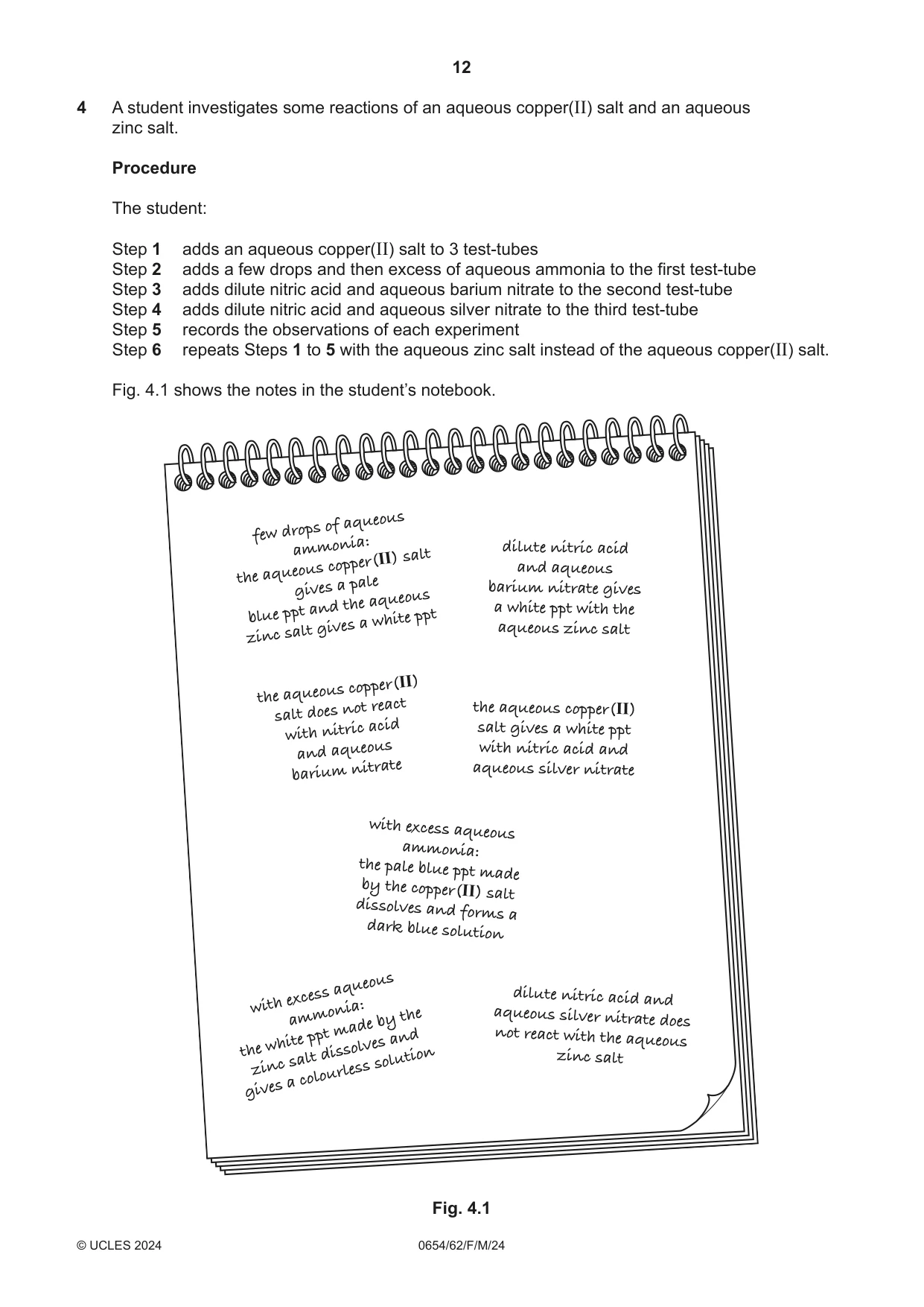 Cambridge IGCSE Sciences - Co-ordinated (Double) 0654 2024 Feb/March Paper 6 · Variant 2 question paper, page 12 of 20