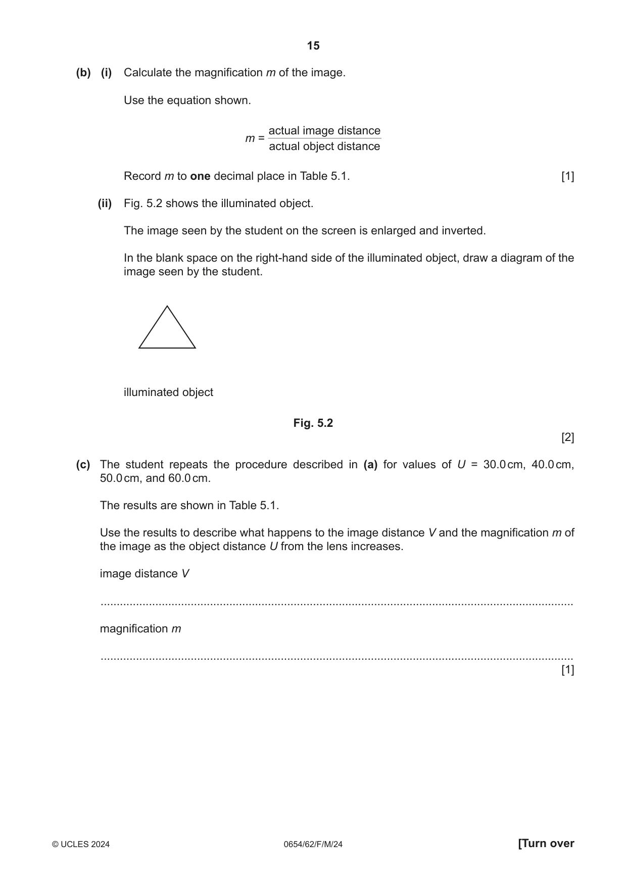 Cambridge IGCSE Sciences - Co-ordinated (Double) 0654 2024 Feb/March Paper 6 · Variant 2 question paper, page 15 of 20
