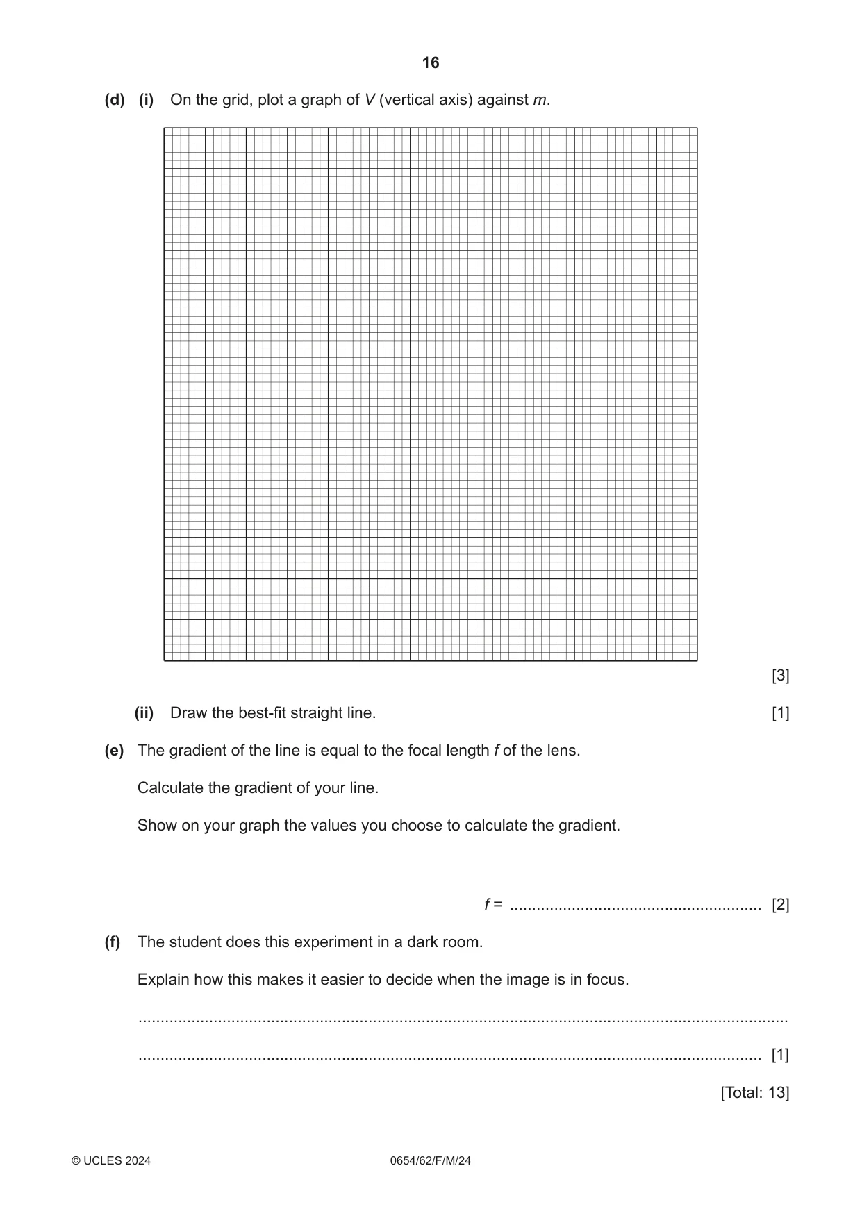 Cambridge IGCSE Sciences - Co-ordinated (Double) 0654 2024 Feb/March Paper 6 · Variant 2 question paper, page 16 of 20