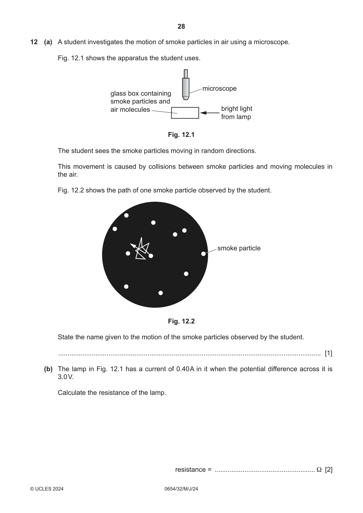 Cambridge IGCSE Sciences - Co-ordinated (Double) 0654 2024 May/June Paper 3 · Variant 2 question paper, page 28 of 32