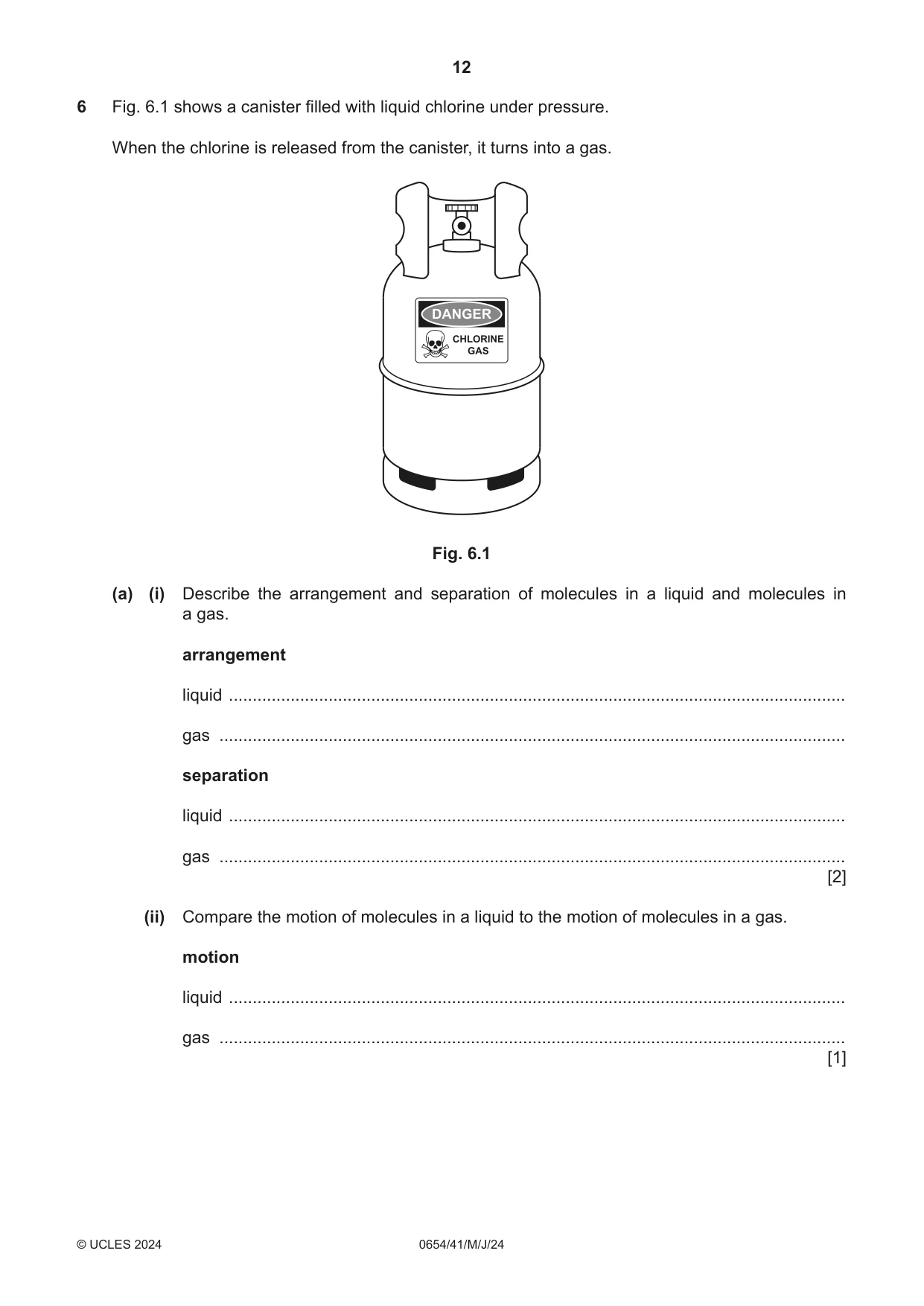Cambridge IGCSE Sciences - Co-ordinated (Double) 0654 2024 May/June Paper 4 · Variant 1 question paper, page 12 of 28