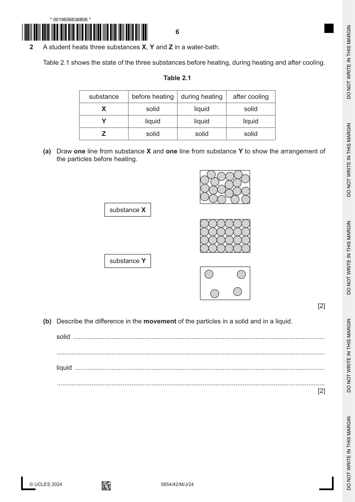 Cambridge IGCSE Sciences - Co-ordinated (Double) 0654 2024 May/June Paper 4 · Variant 2 question paper, page 6 of 28