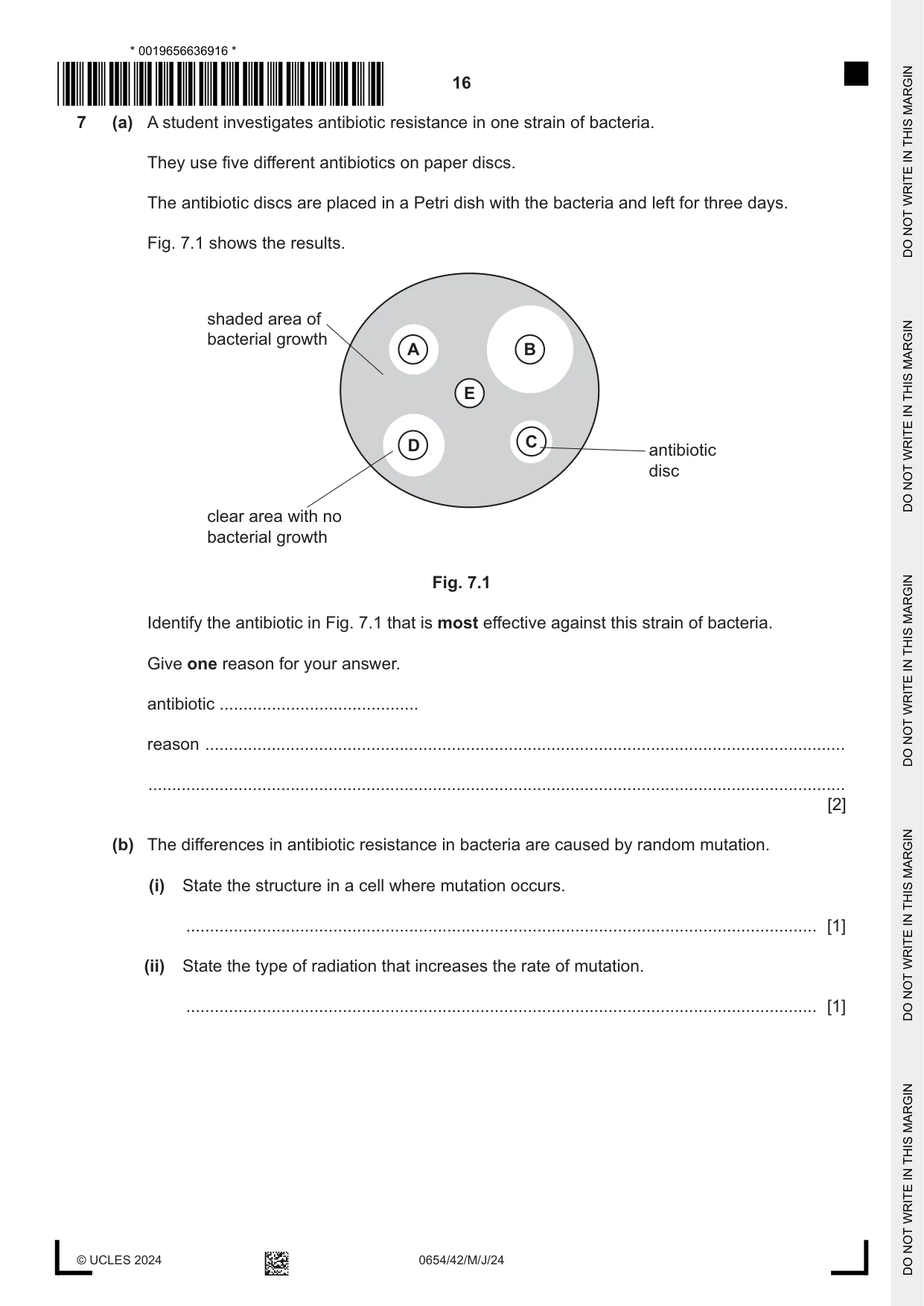 Cambridge IGCSE Sciences - Co-ordinated (Double) 0654 2024 May/June Paper 4 · Variant 2 question paper, page 16 of 28