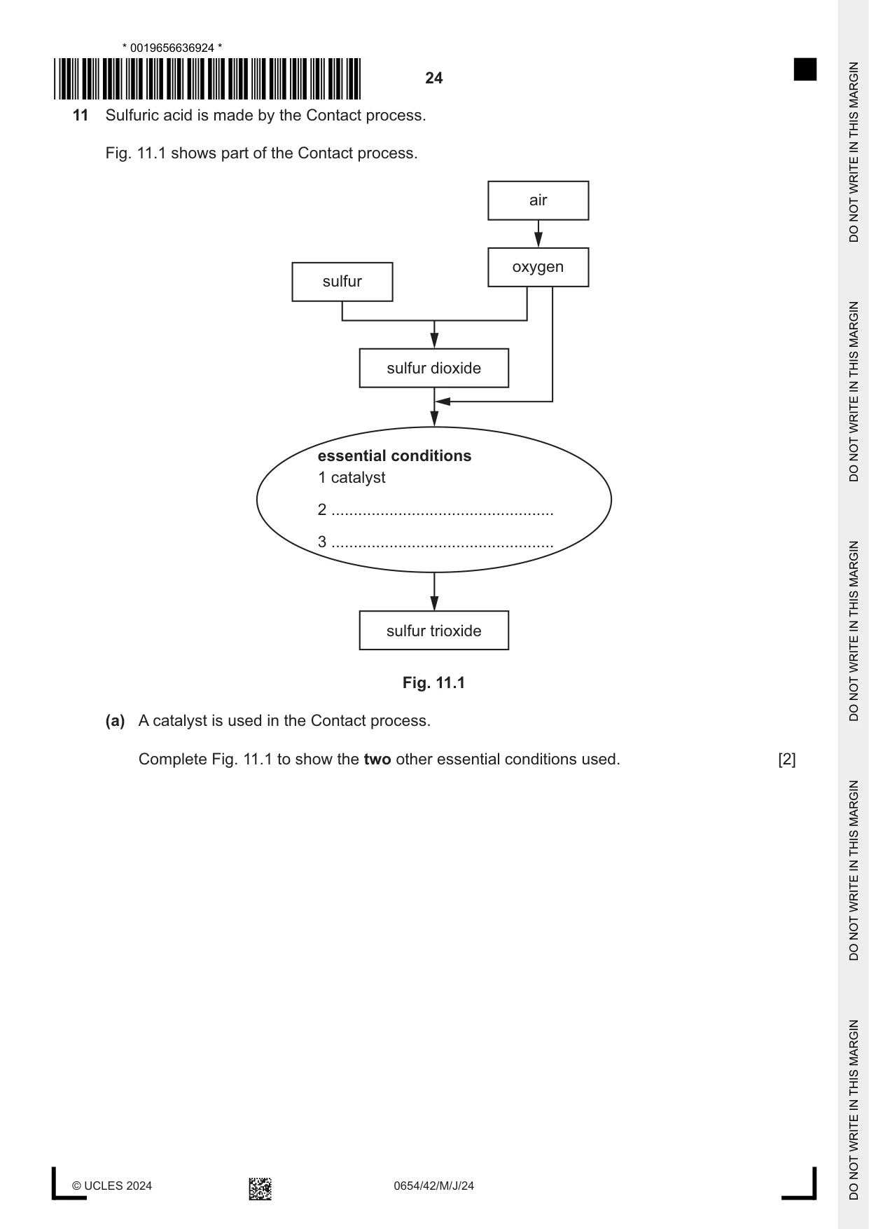 Cambridge IGCSE Sciences - Co-ordinated (Double) 0654 2024 May/June Paper 4 · Variant 2 question paper, page 24 of 28