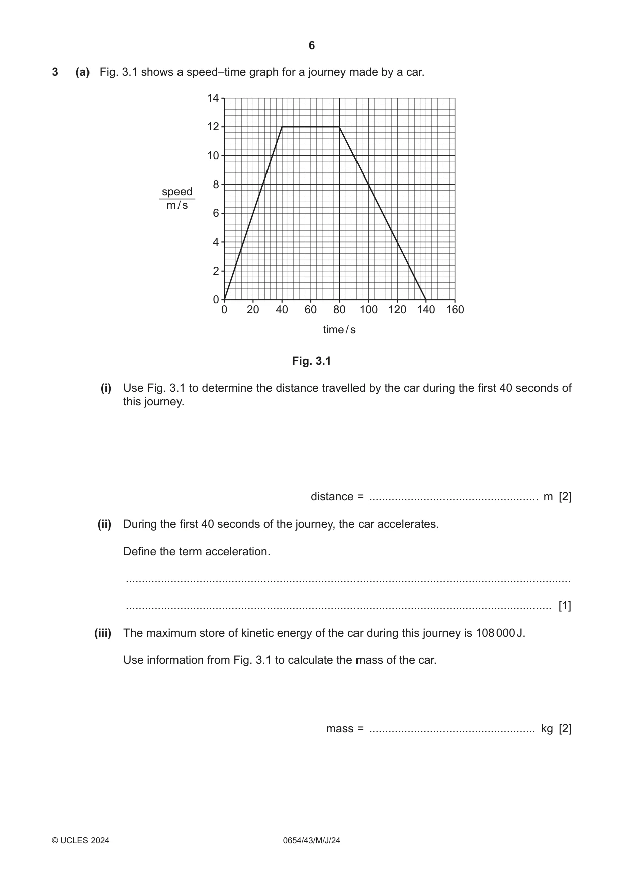 Cambridge IGCSE Sciences - Co-ordinated (Double) 0654 2024 May/June Paper 4 · Variant 3 question paper, page 6 of 28
