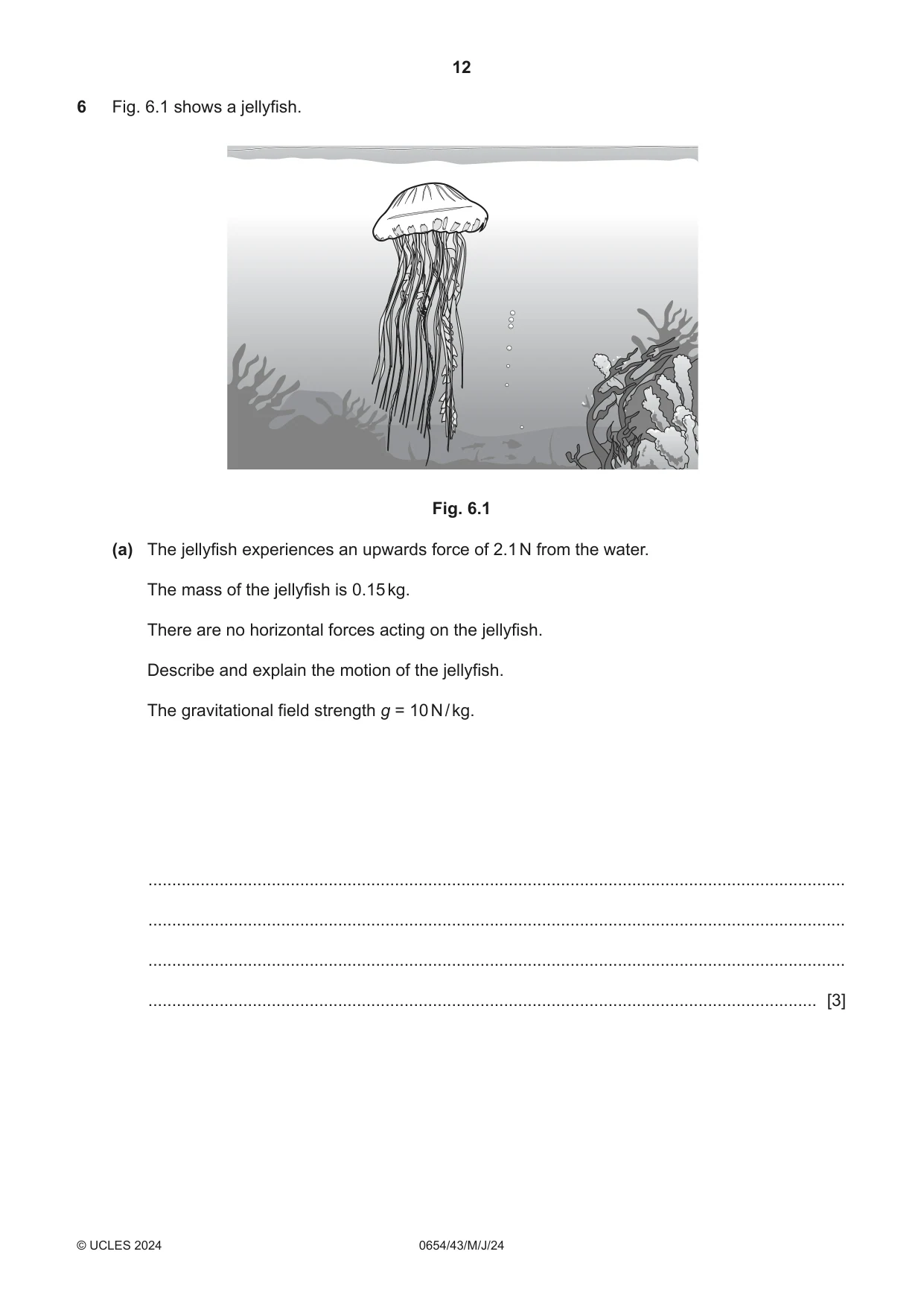 Cambridge IGCSE Sciences - Co-ordinated (Double) 0654 2024 May/June Paper 4 · Variant 3 question paper, page 12 of 28