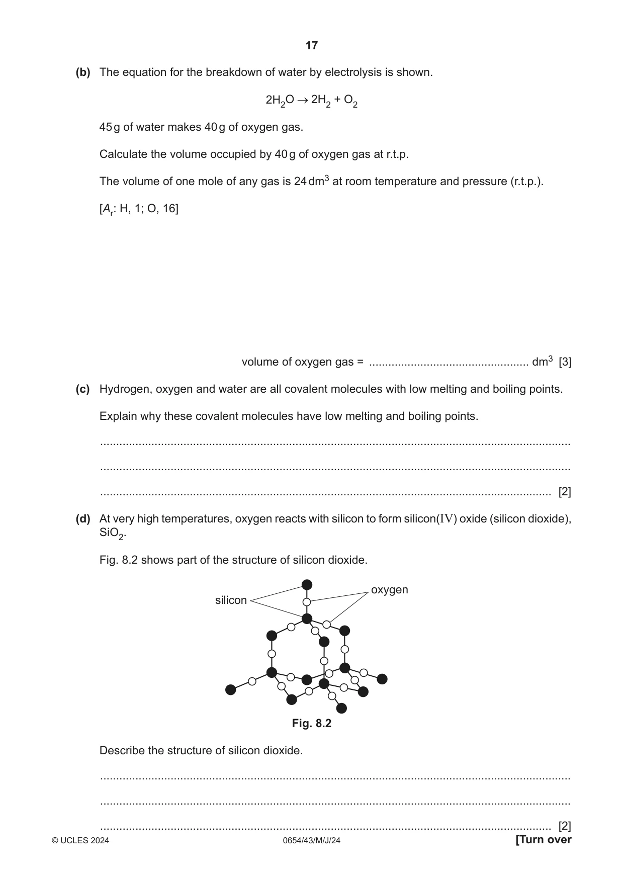 Cambridge IGCSE Sciences - Co-ordinated (Double) 0654 2024 May/June Paper 4 · Variant 3 question paper, page 17 of 28
