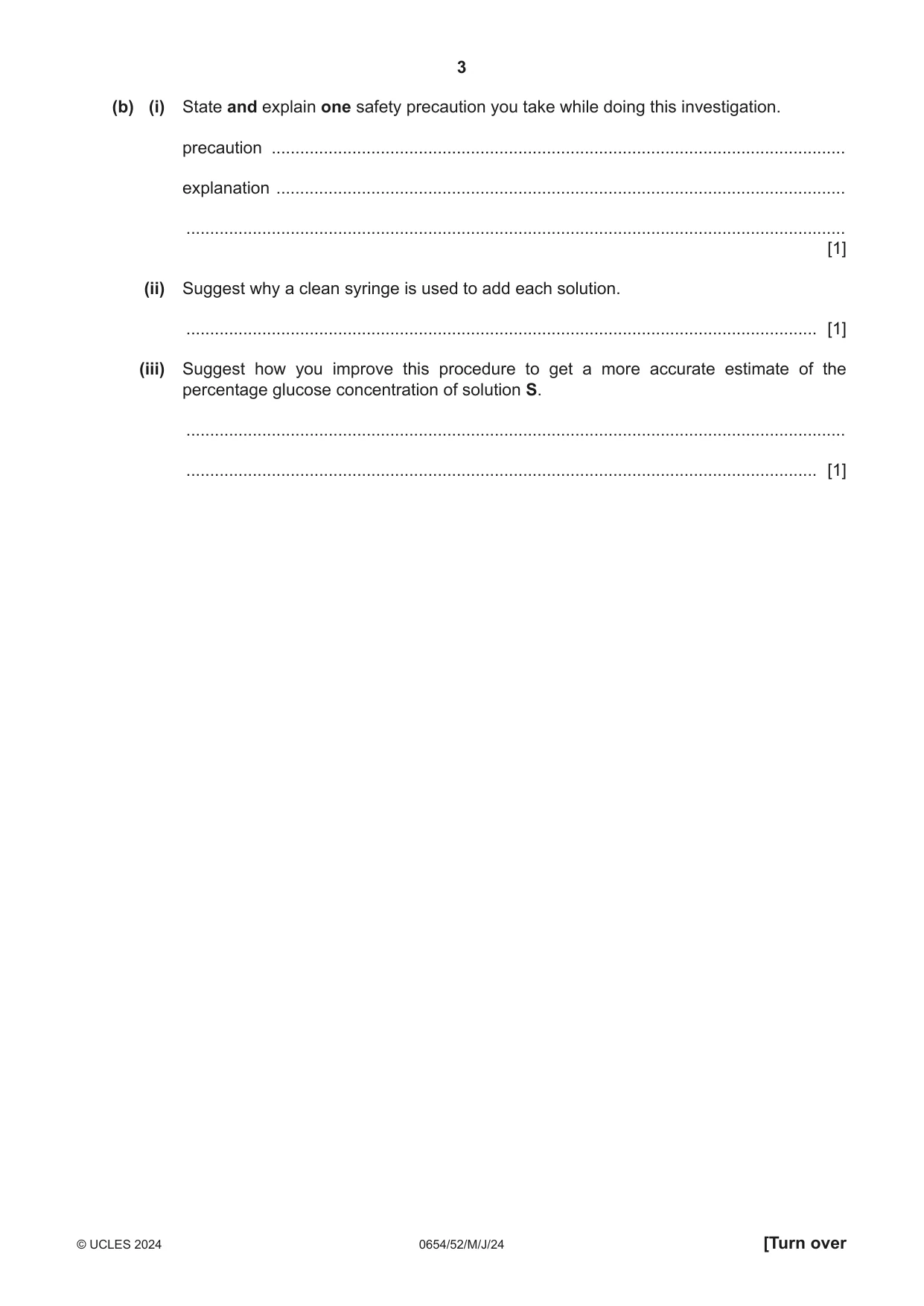 Cambridge IGCSE Sciences - Co-ordinated (Double) 0654 2024 May/June Paper 5 · Variant 2 question paper, page 3 of 20
