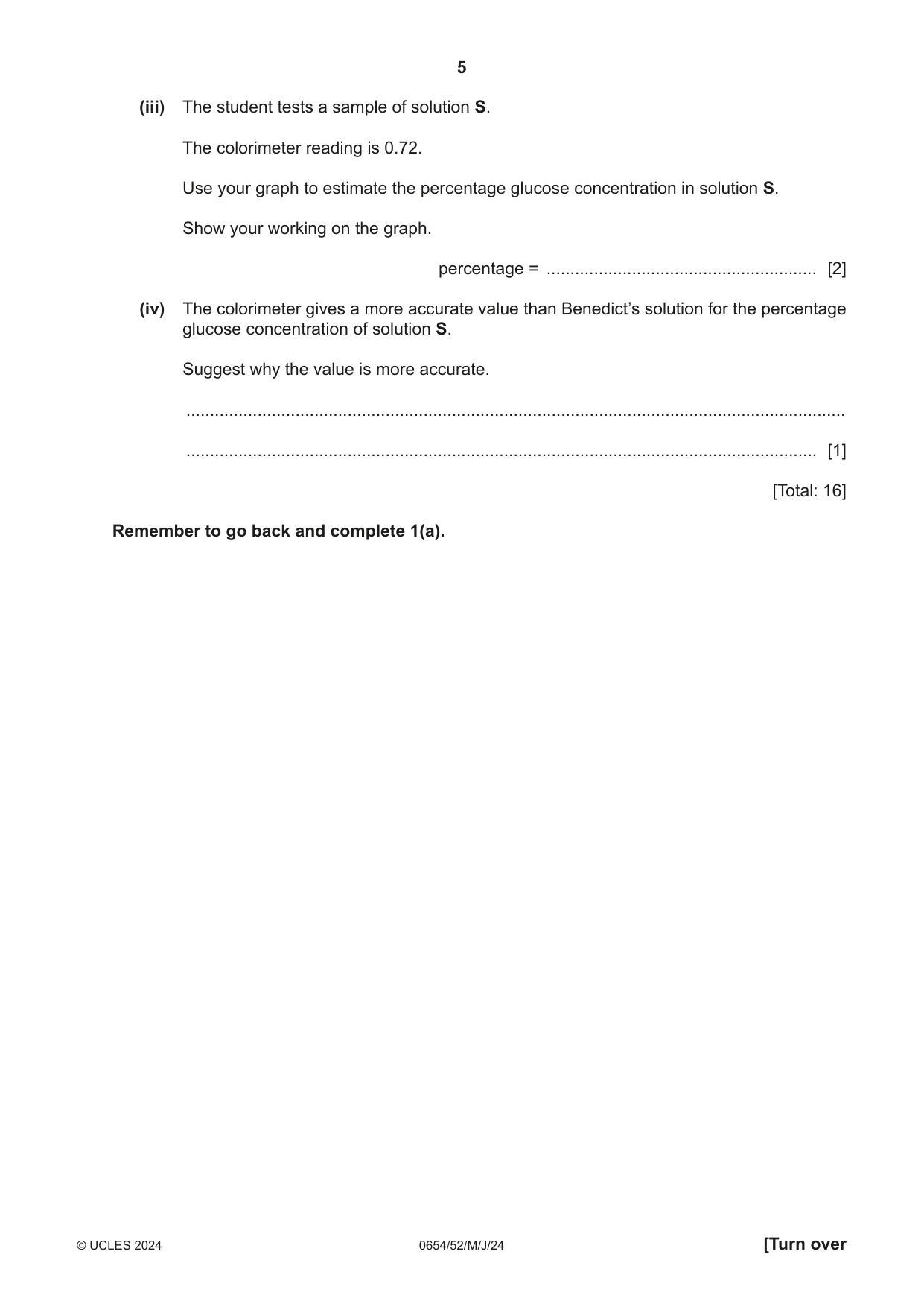 Cambridge IGCSE Sciences - Co-ordinated (Double) 0654 2024 May/June Paper 5 · Variant 2 question paper, page 5 of 20