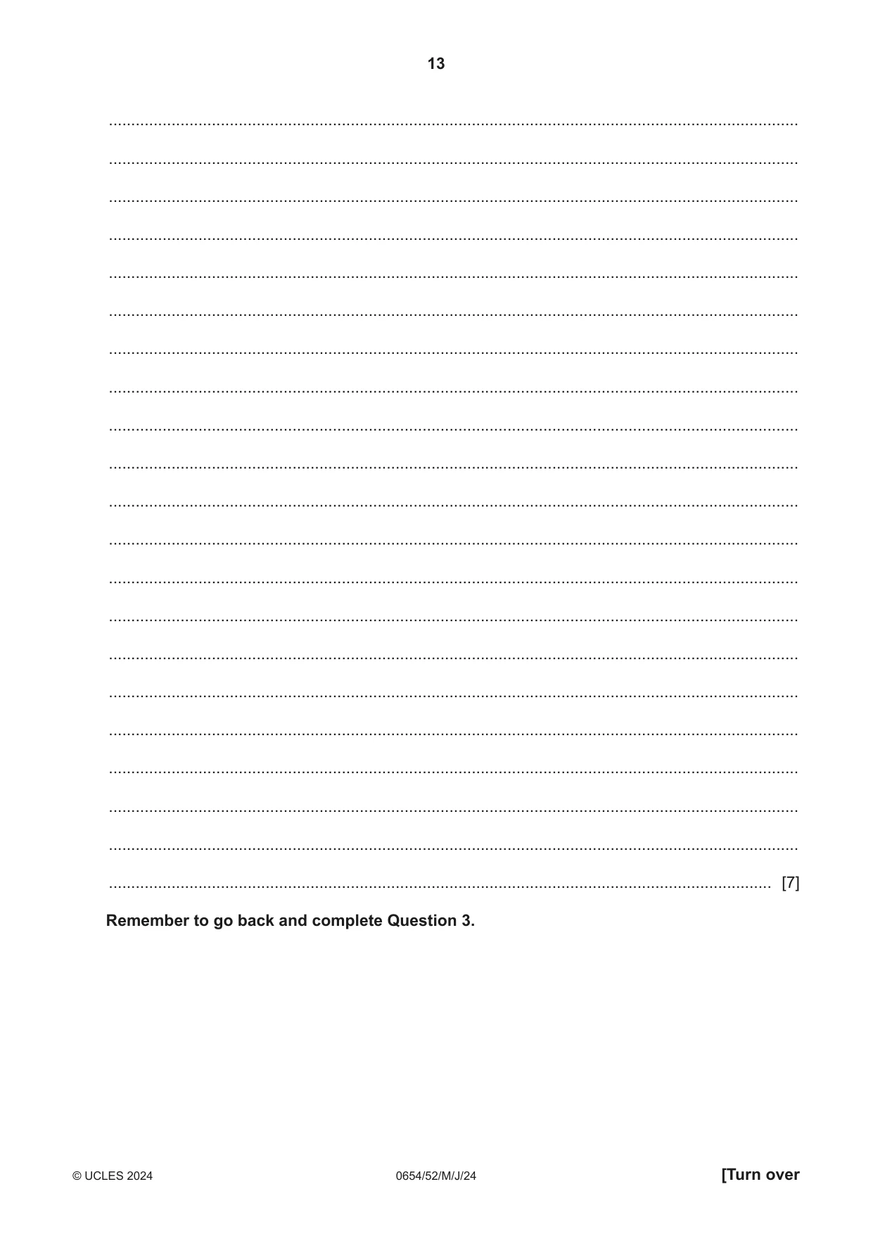 Cambridge IGCSE Sciences - Co-ordinated (Double) 0654 2024 May/June Paper 5 · Variant 2 question paper, page 13 of 20