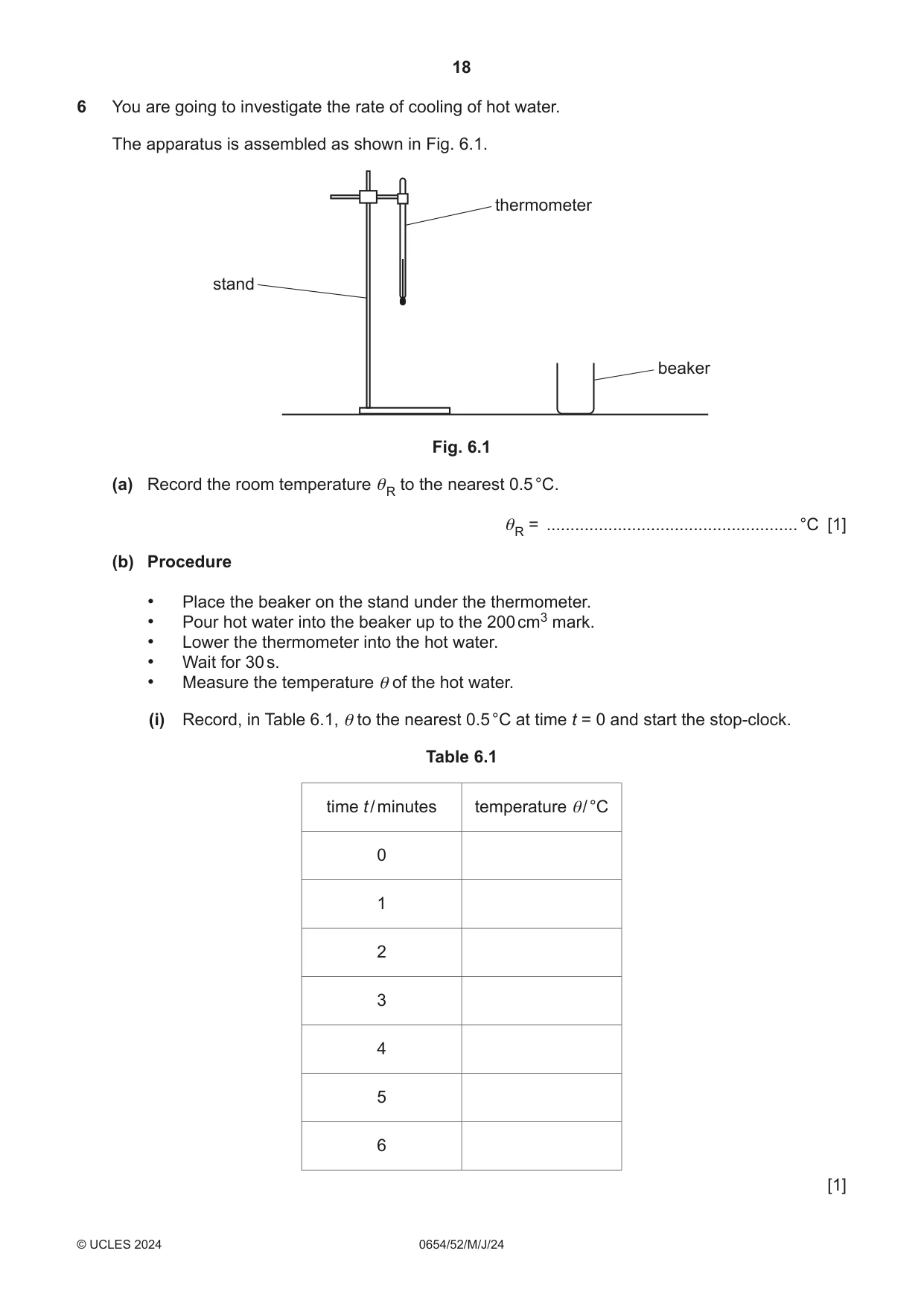 Cambridge IGCSE Sciences - Co-ordinated (Double) 0654 2024 May/June Paper 5 · Variant 2 question paper, page 18 of 20