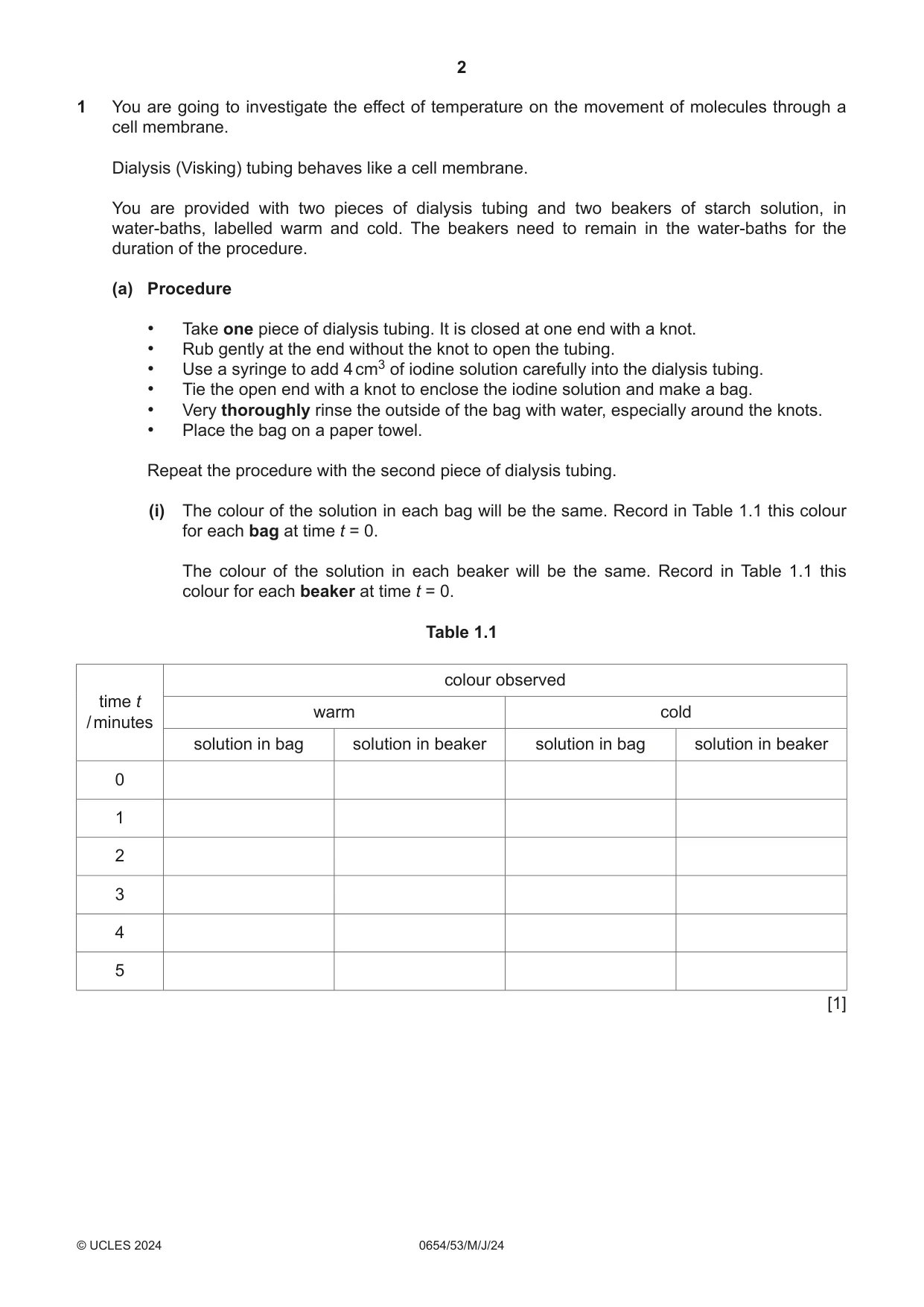 Cambridge IGCSE Sciences - Co-ordinated (Double) 0654 2024 May/June Paper 5 · Variant 3 question paper, page 2 of 20