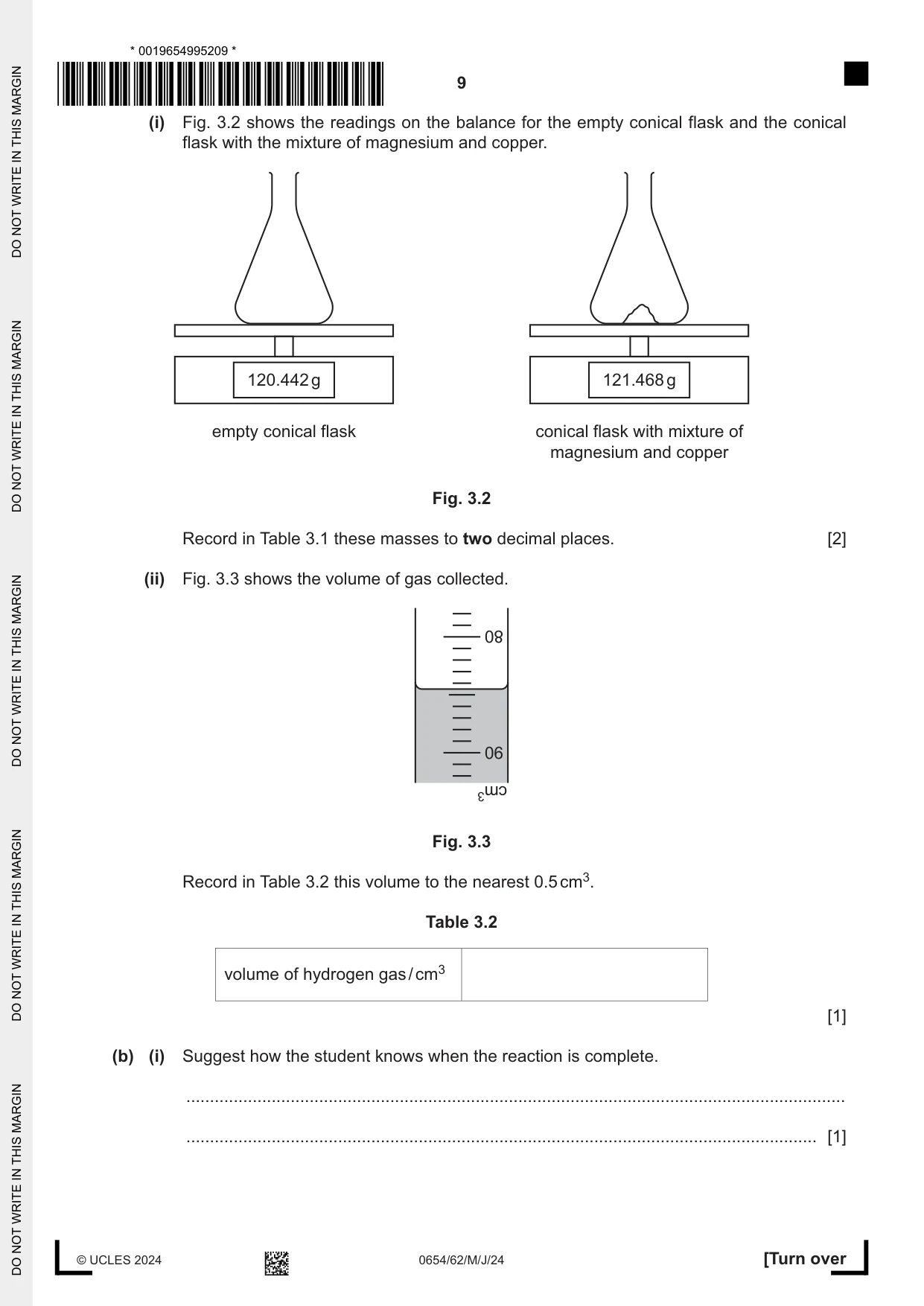 Cambridge IGCSE Sciences - Co-ordinated (Double) 0654 2024 May/June Paper 6 · Variant 2 question paper, page 9 of 20