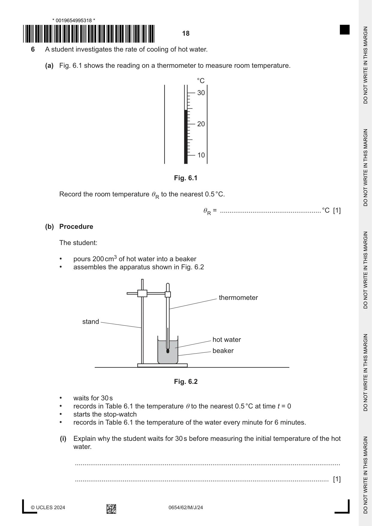 Cambridge IGCSE Sciences - Co-ordinated (Double) 0654 2024 May/June Paper 6 · Variant 2 question paper, page 18 of 20