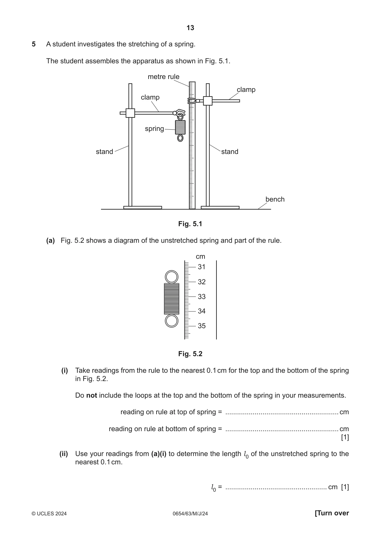 Cambridge IGCSE Sciences - Co-ordinated (Double) 0654 2024 May/June Paper 6 · Variant 3 question paper, page 13 of 20