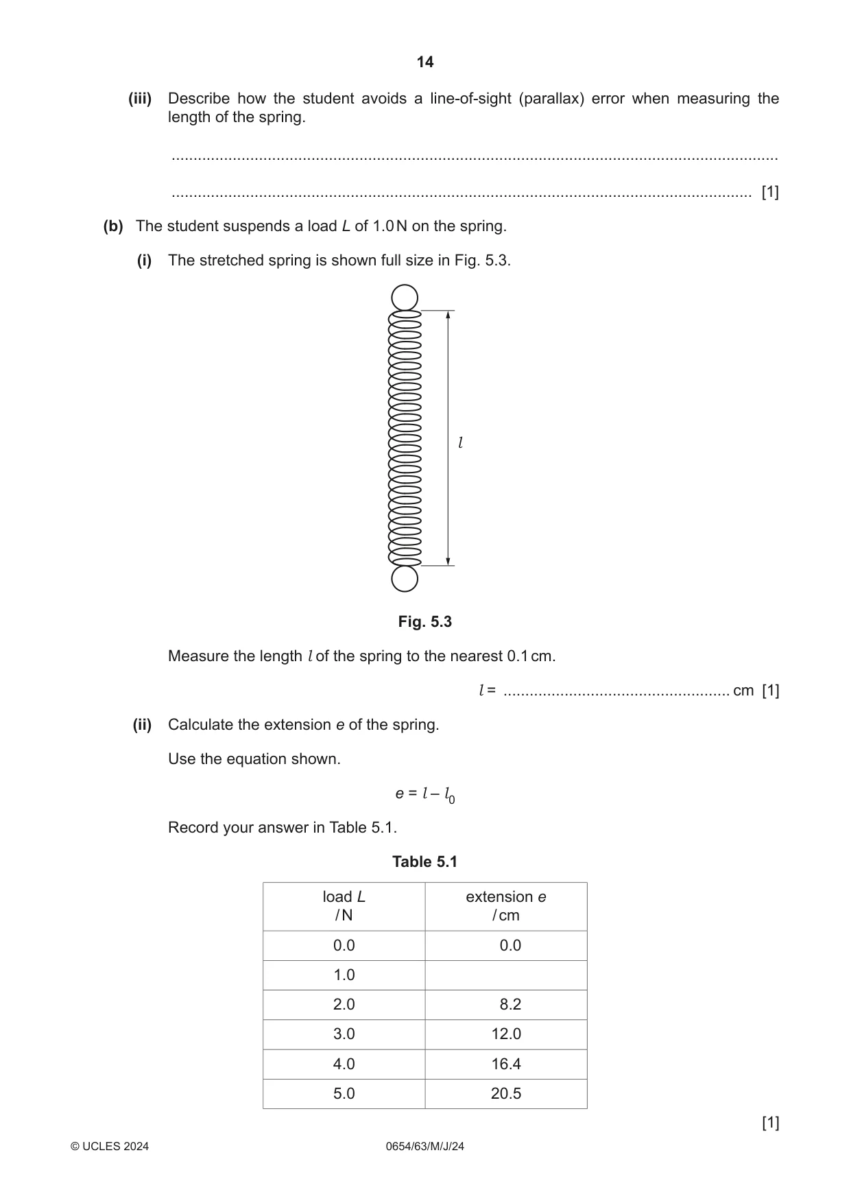 Cambridge IGCSE Sciences - Co-ordinated (Double) 0654 2024 May/June Paper 6 · Variant 3 question paper, page 14 of 20