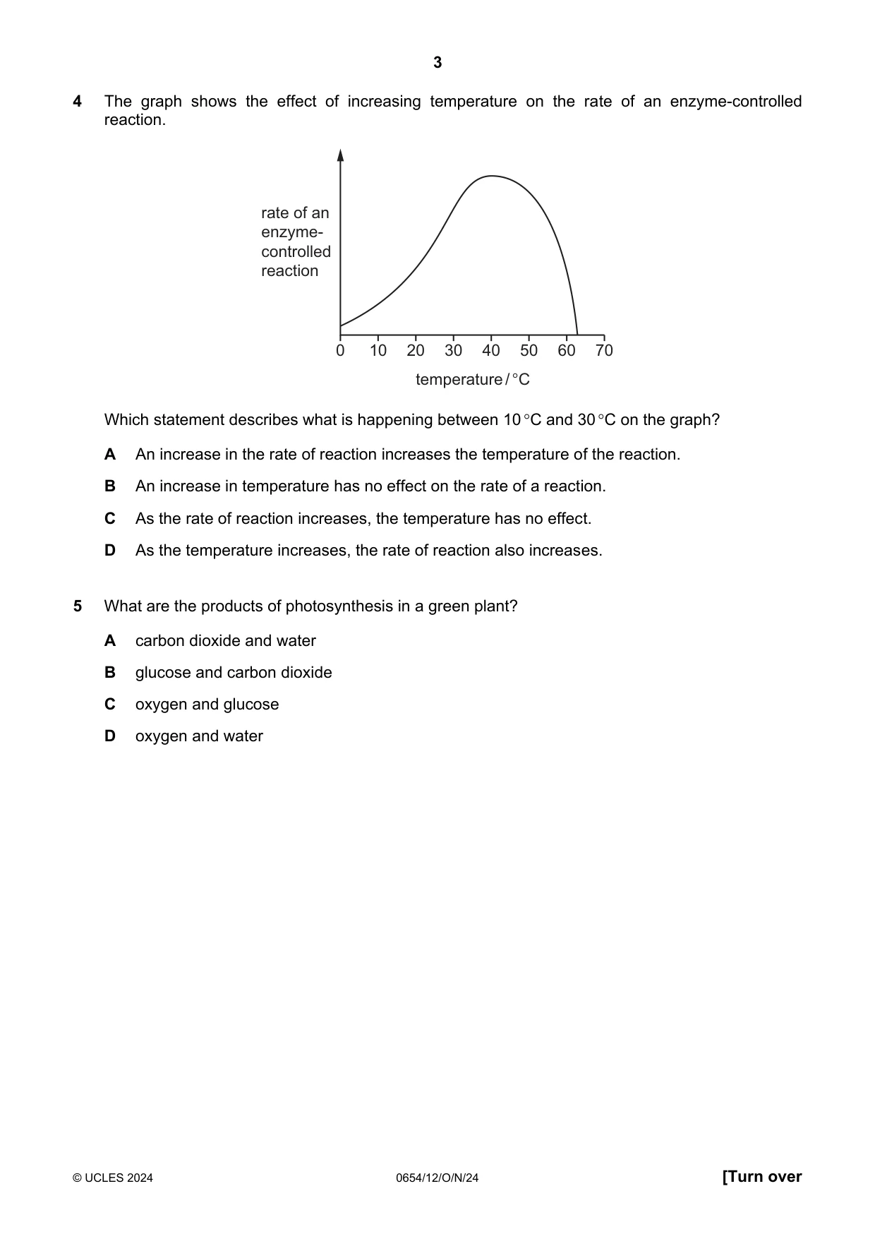 Cambridge IGCSE Sciences - Co-ordinated (Double) 0654 2024 Oct/Nov Paper 1 · Variant 2 question paper, page 3 of 20