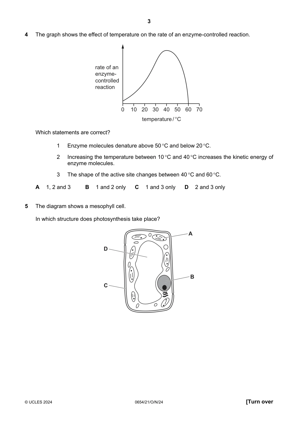 Cambridge IGCSE Sciences - Co-ordinated (Double) 0654 2024 Oct/Nov Paper 2 · Variant 1 question paper, page 3 of 16