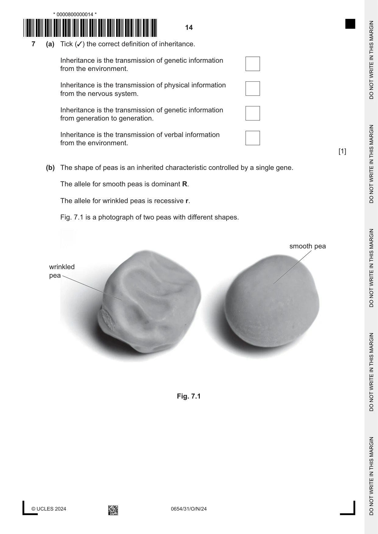 Cambridge IGCSE Sciences - Co-ordinated (Double) 0654 2024 Oct/Nov Paper 3 · Variant 1 question paper, page 14 of 28