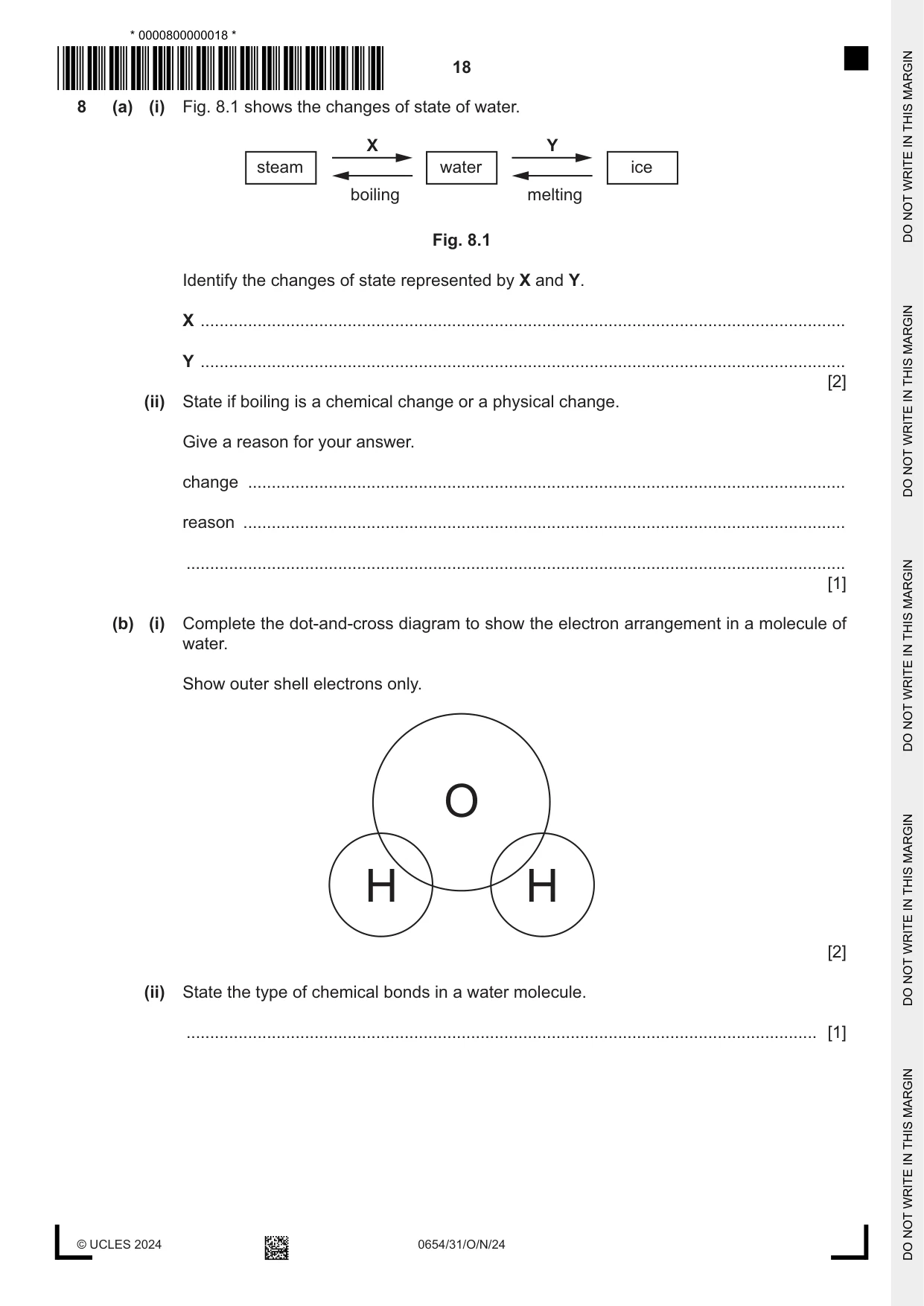Cambridge IGCSE Sciences - Co-ordinated (Double) 0654 2024 Oct/Nov Paper 3 · Variant 1 question paper, page 18 of 28