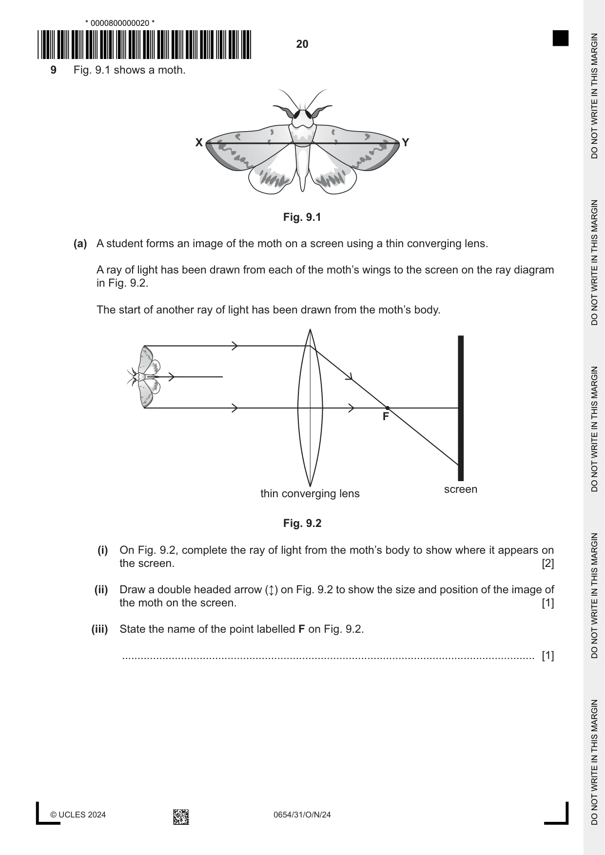 Cambridge IGCSE Sciences - Co-ordinated (Double) 0654 2024 Oct/Nov Paper 3 · Variant 1 question paper, page 20 of 28