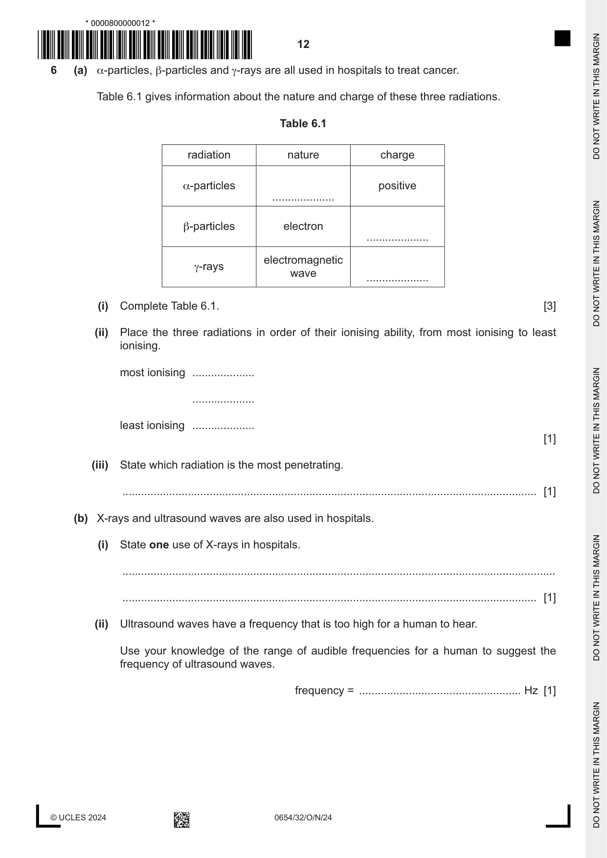 Cambridge IGCSE Sciences - Co-ordinated (Double) 0654 2024 Oct/Nov Paper 3 · Variant 2 question paper, page 12 of 28