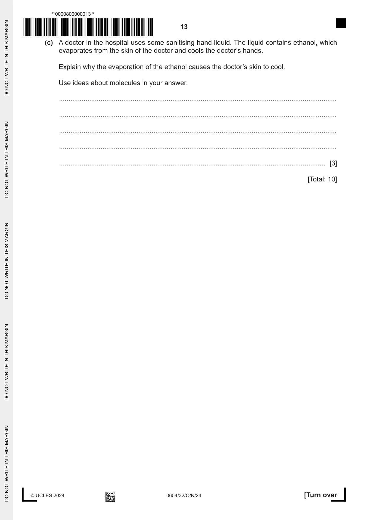 Cambridge IGCSE Sciences - Co-ordinated (Double) 0654 2024 Oct/Nov Paper 3 · Variant 2 question paper, page 13 of 28