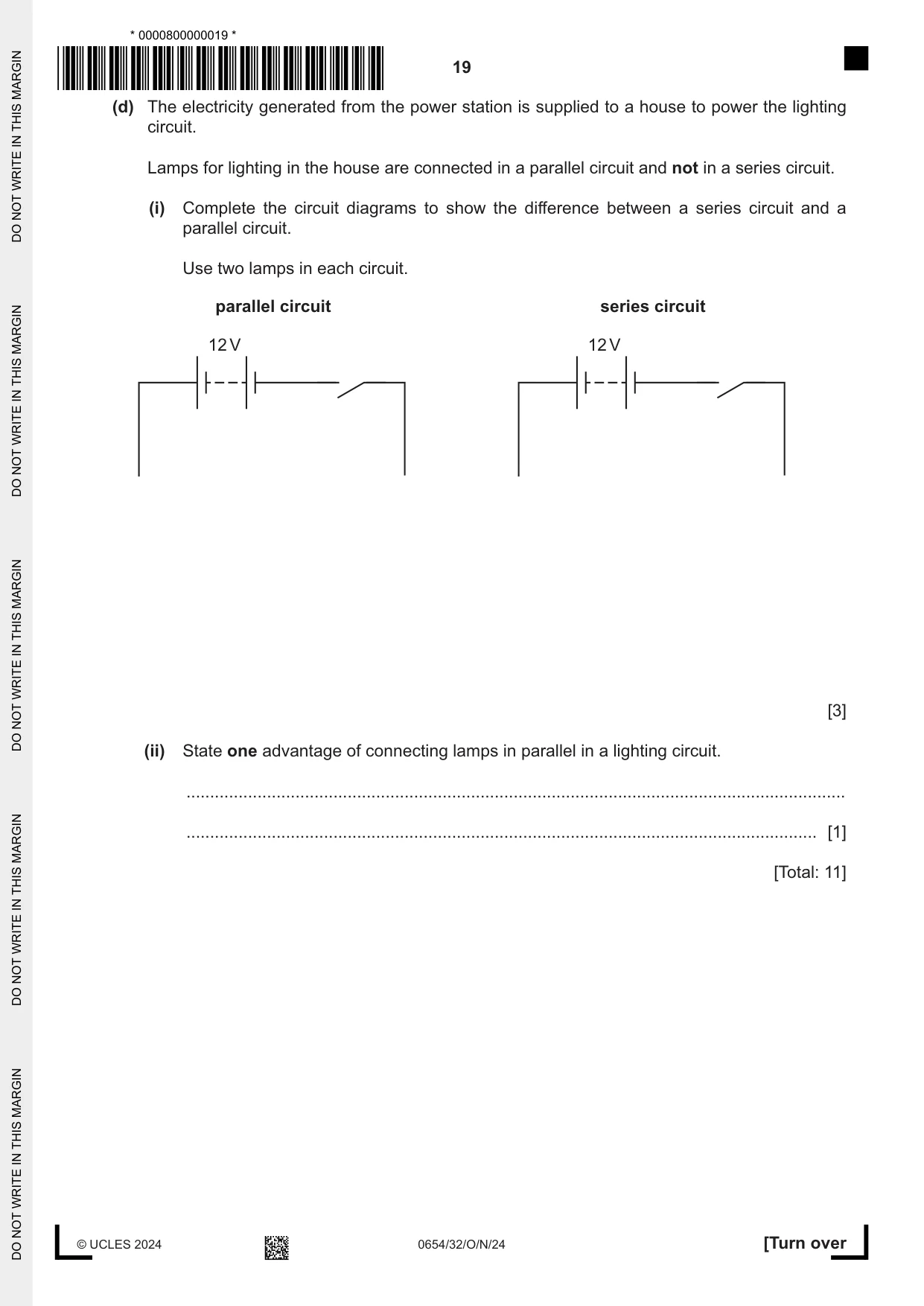 Cambridge IGCSE Sciences - Co-ordinated (Double) 0654 2024 Oct/Nov Paper 3 · Variant 2 question paper, page 19 of 28