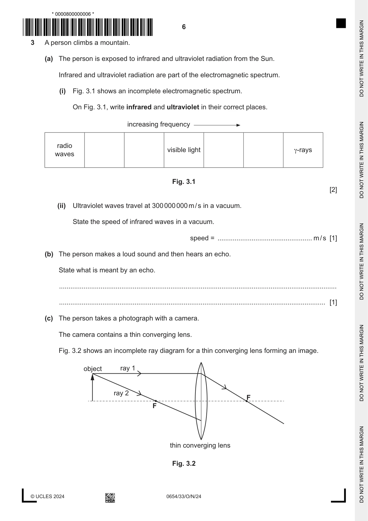 Cambridge IGCSE Sciences - Co-ordinated (Double) 0654 2024 Oct/Nov Paper 3 · Variant 3 question paper, page 6 of 28