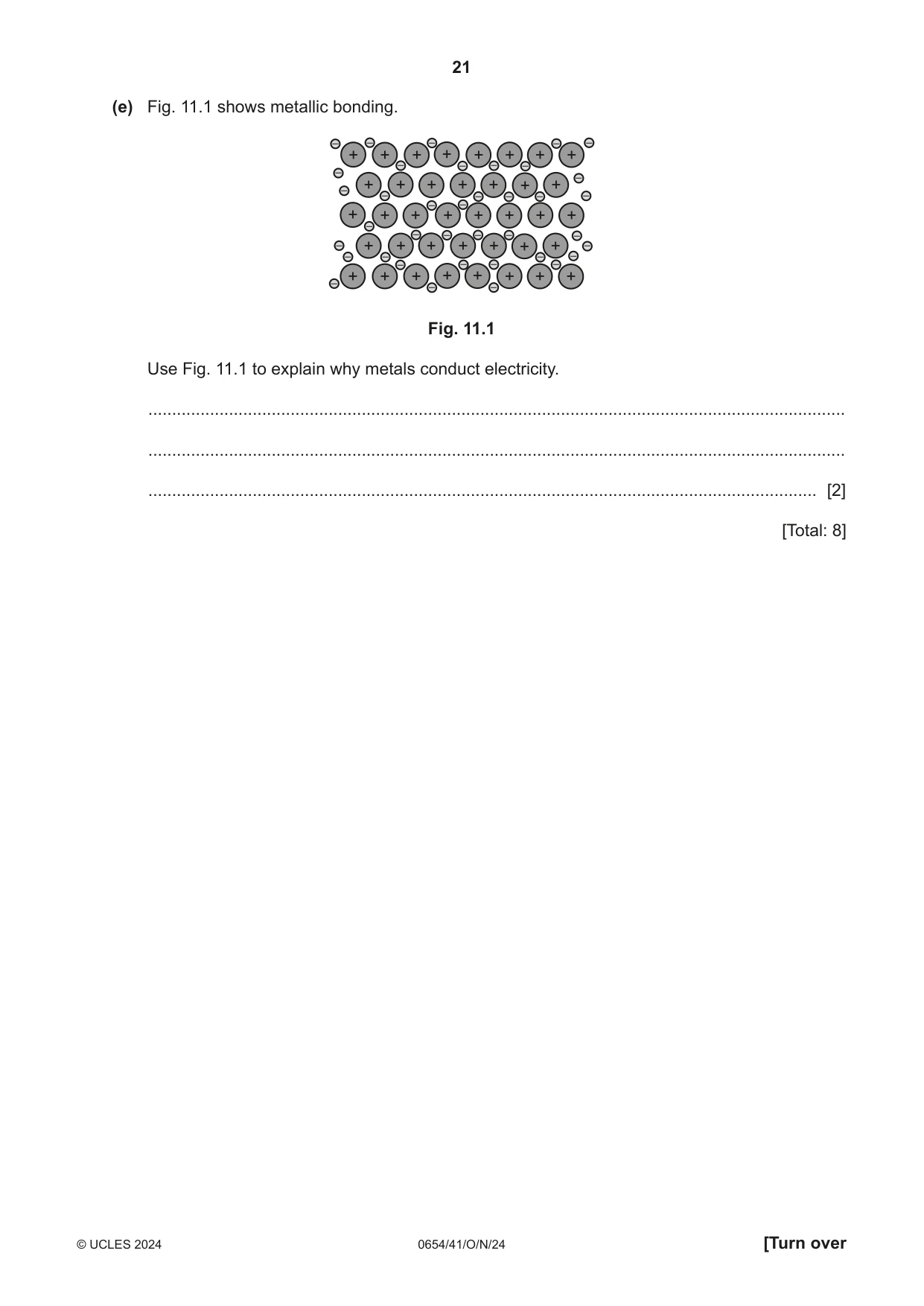 Cambridge IGCSE Sciences - Co-ordinated (Double) 0654 2024 Oct/Nov Paper 4 · Variant 1 question paper, page 21 of 24